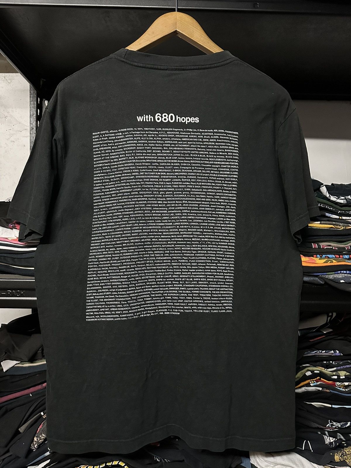 image of Vintage Start Today With 680 Hopes All Brand Faded Tee in Black, Men's (Size Large)