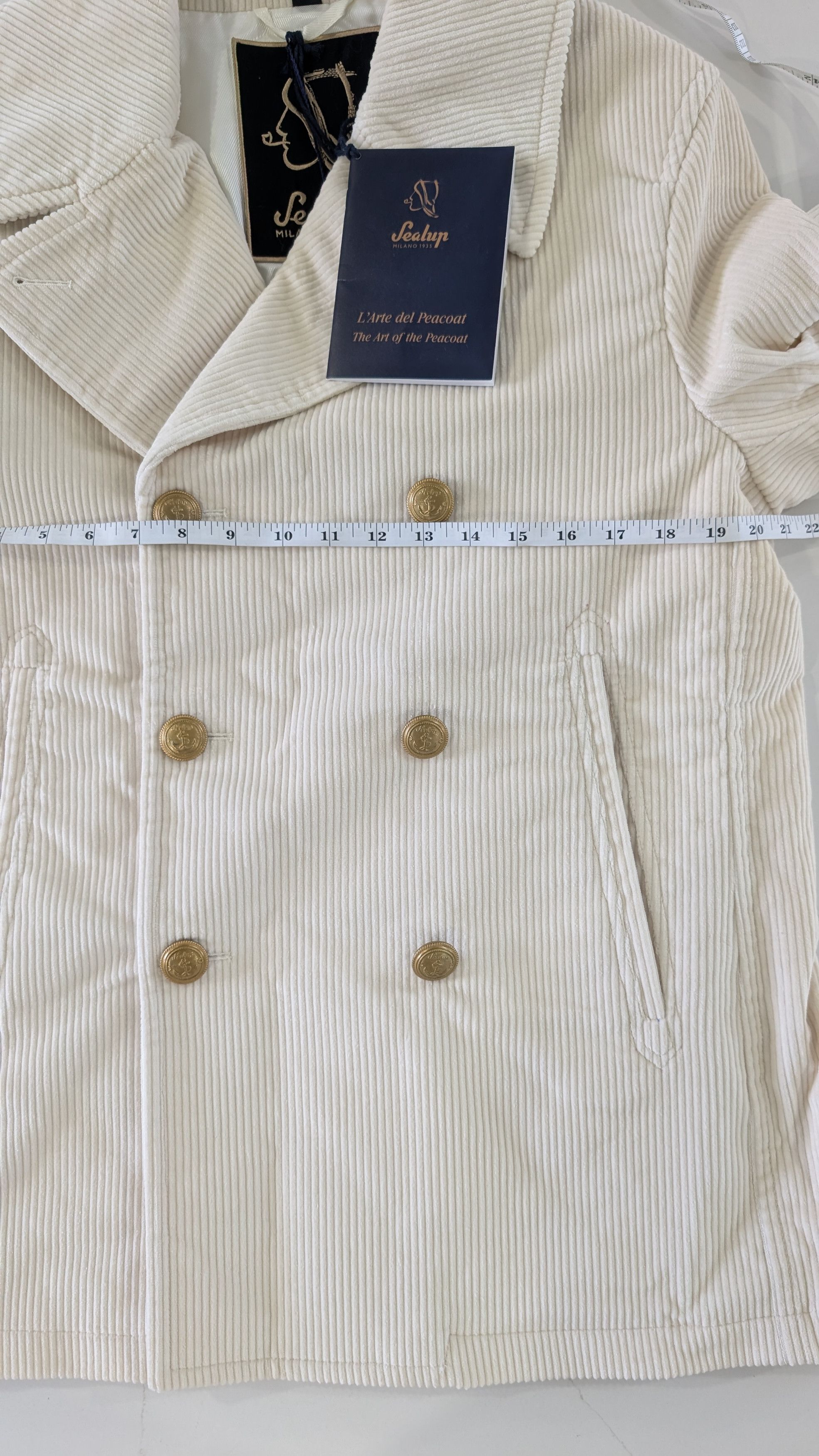 Sealup Sealup Amalfi Peacoat Ivory Corduroy Size 50 L Italy Size US M / EU 48-50 / 2 - 10 Thumbnail