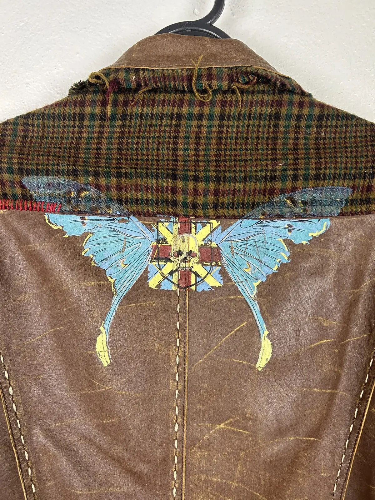 Christian Audigier Vintage Ed Hardy Crazy Design Leather Jacket In Brown Size M / US 6-8 / IT 42-44 - 12 Thumbnail
