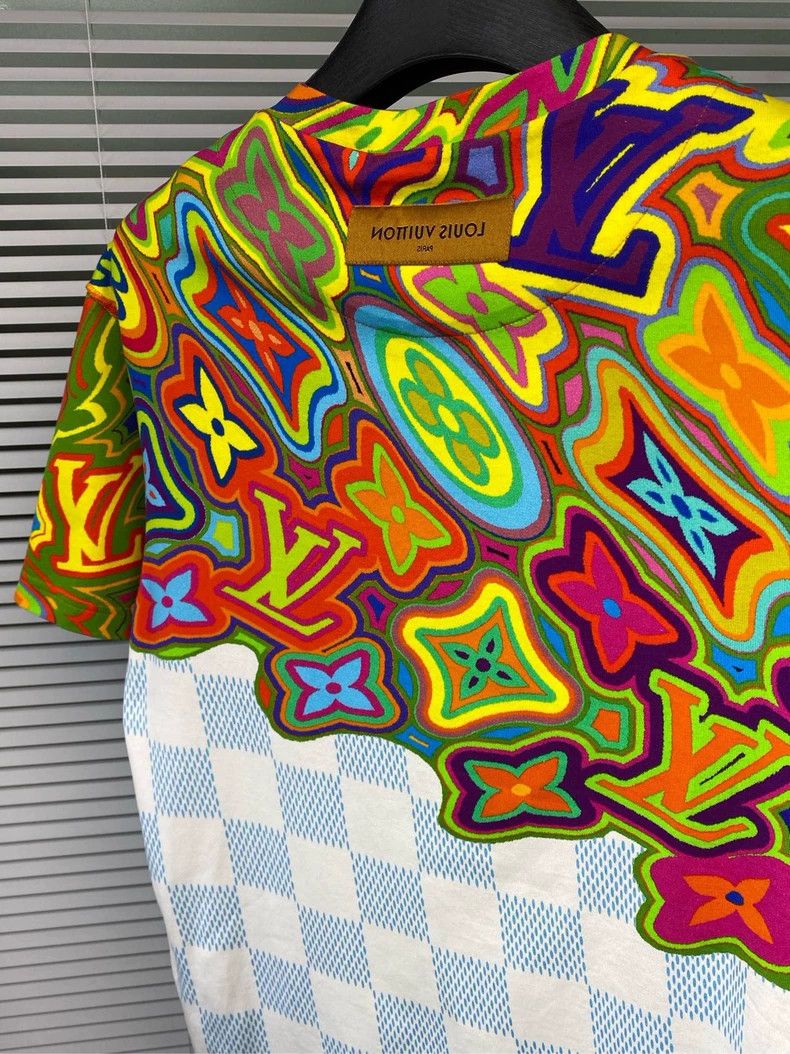 Louis Vuitton Louis Vuitton Color dissolve logo checkerboard short sleeve Size US L / EU 52-54 / 3 - 8 Thumbnail