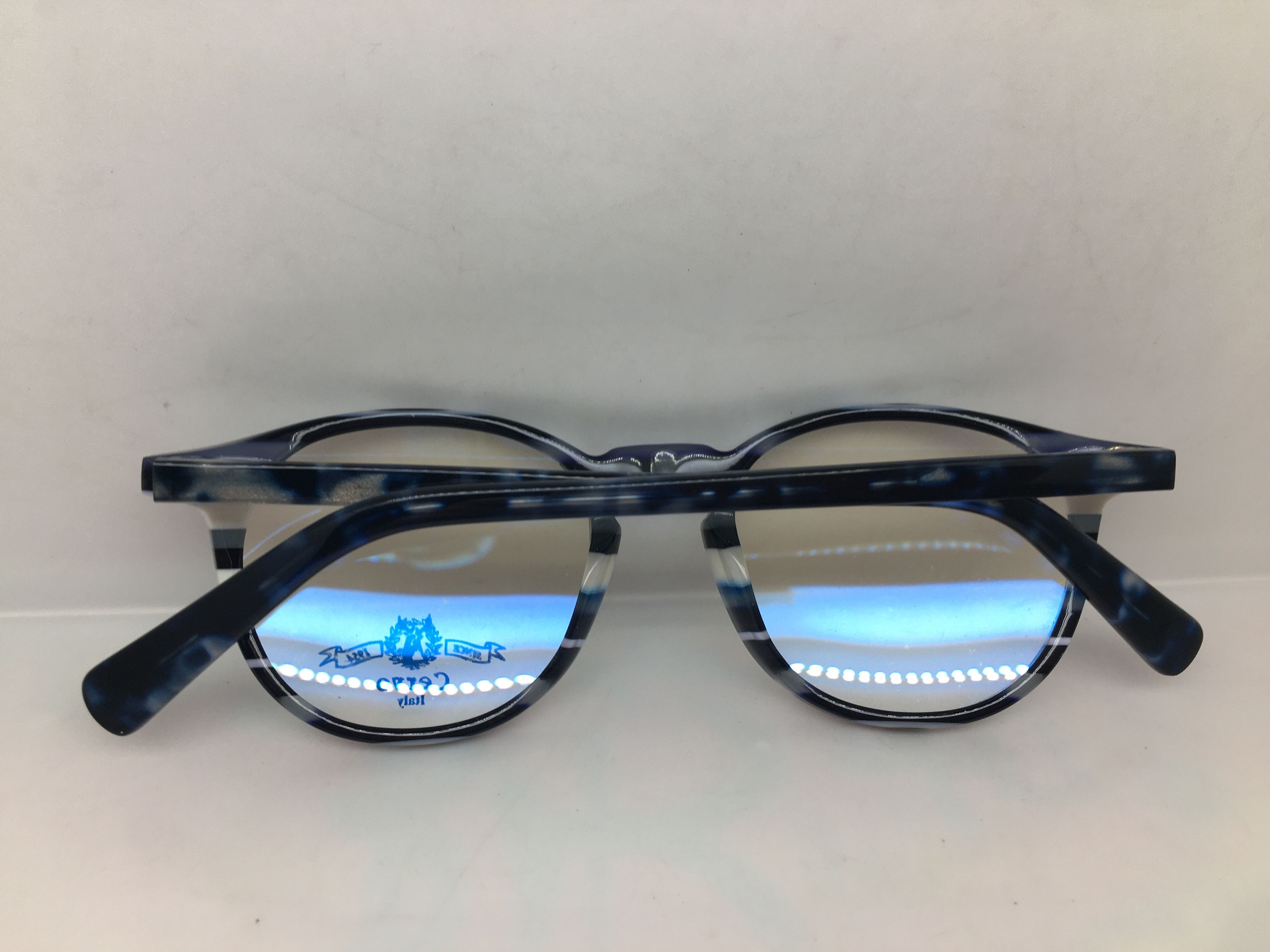 Other EYECRAFT White Blue Keyhole Eyeglasses Frame Size ONE SIZE - 7 Thumbnail