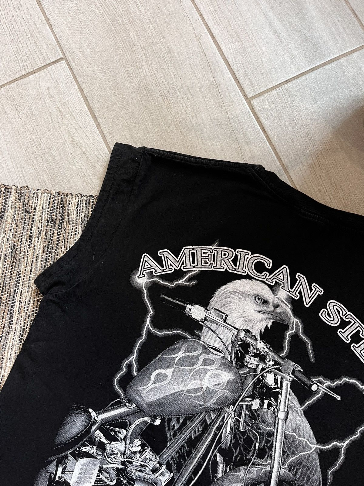 Harley Davidson × Vintage Vintage American Steel T shirt rock style short sleeves Size US L / EU 52-54 / 3 - 9 Thumbnail