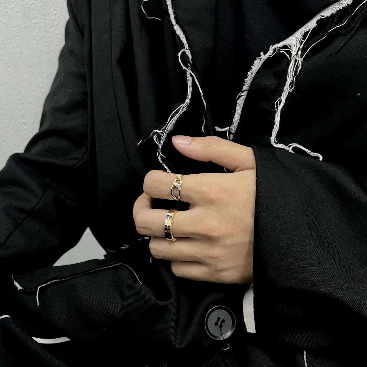 Jewelry New Design Jewelry Rings Open Size Chrome Ring (Size 7-13) Size ONE SIZE - 3 Thumbnail