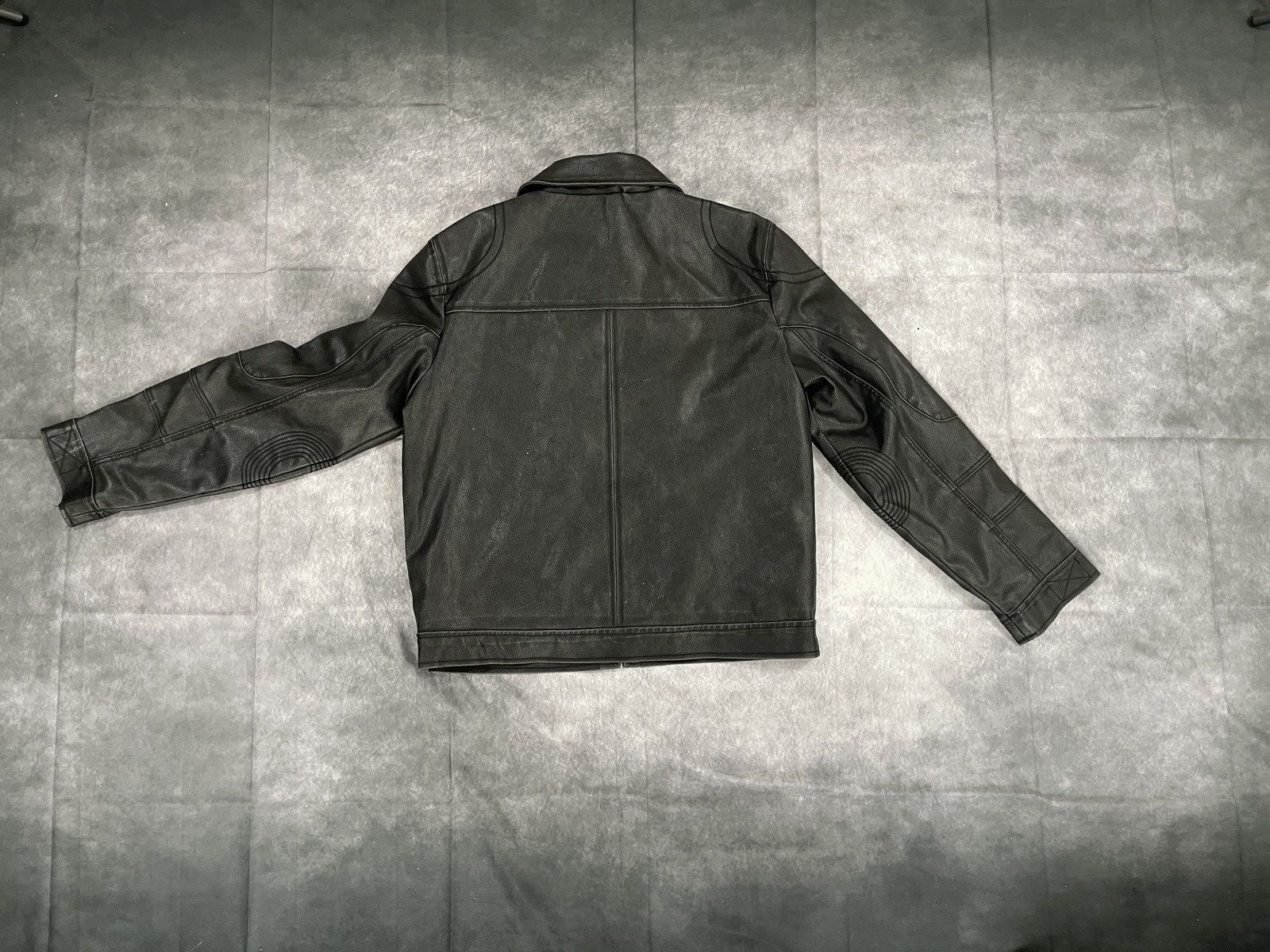 Kenneth Cole Kenneth Cole Men's L Black Leather Biker Jacket Full Zip Size US L / EU 52-54 / 3 - 2 Thumbnail