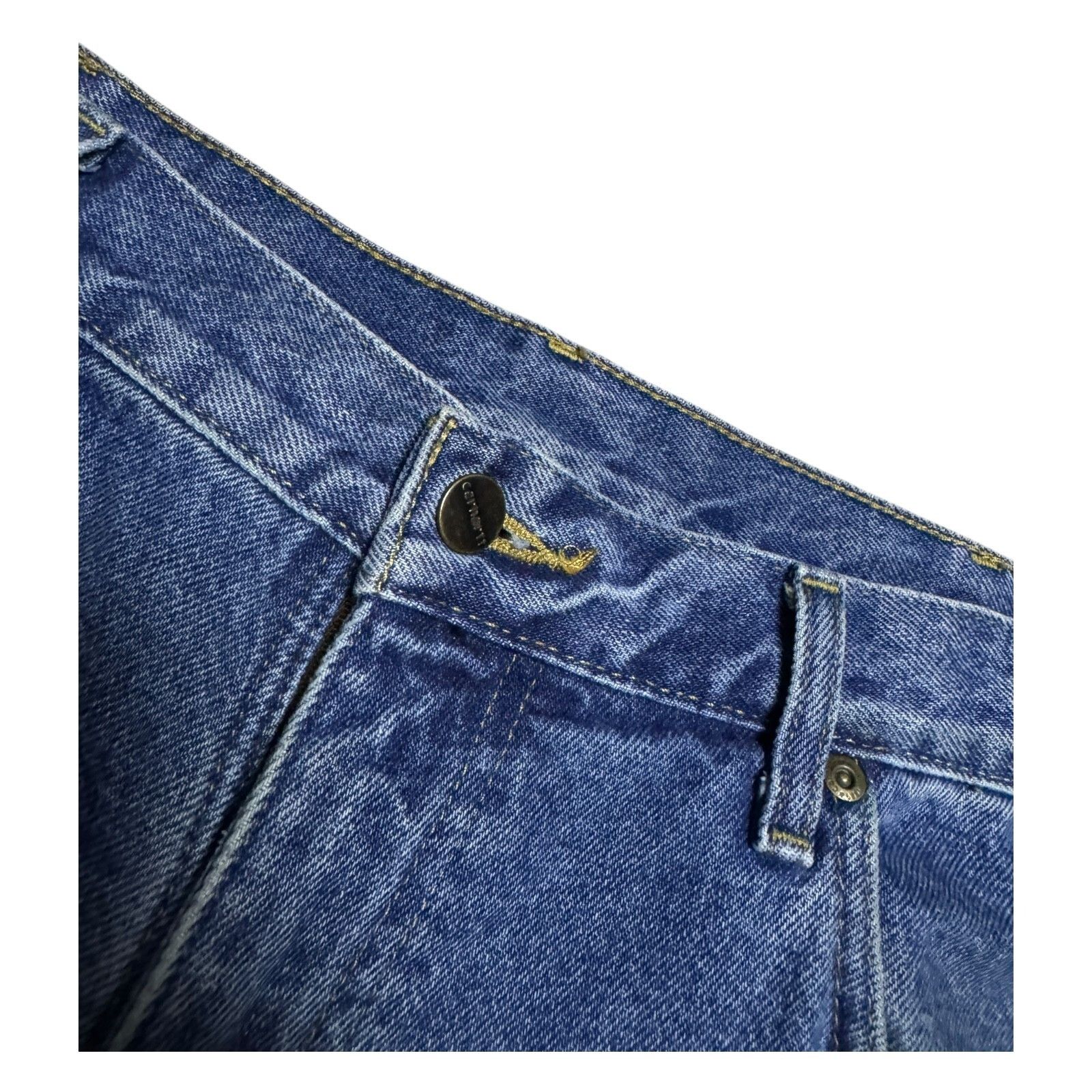 Carhartt CARHARTT Plaid Flannel Lined Work Denim Pants Jeans 37x34 Size US 37 - 8 Thumbnail