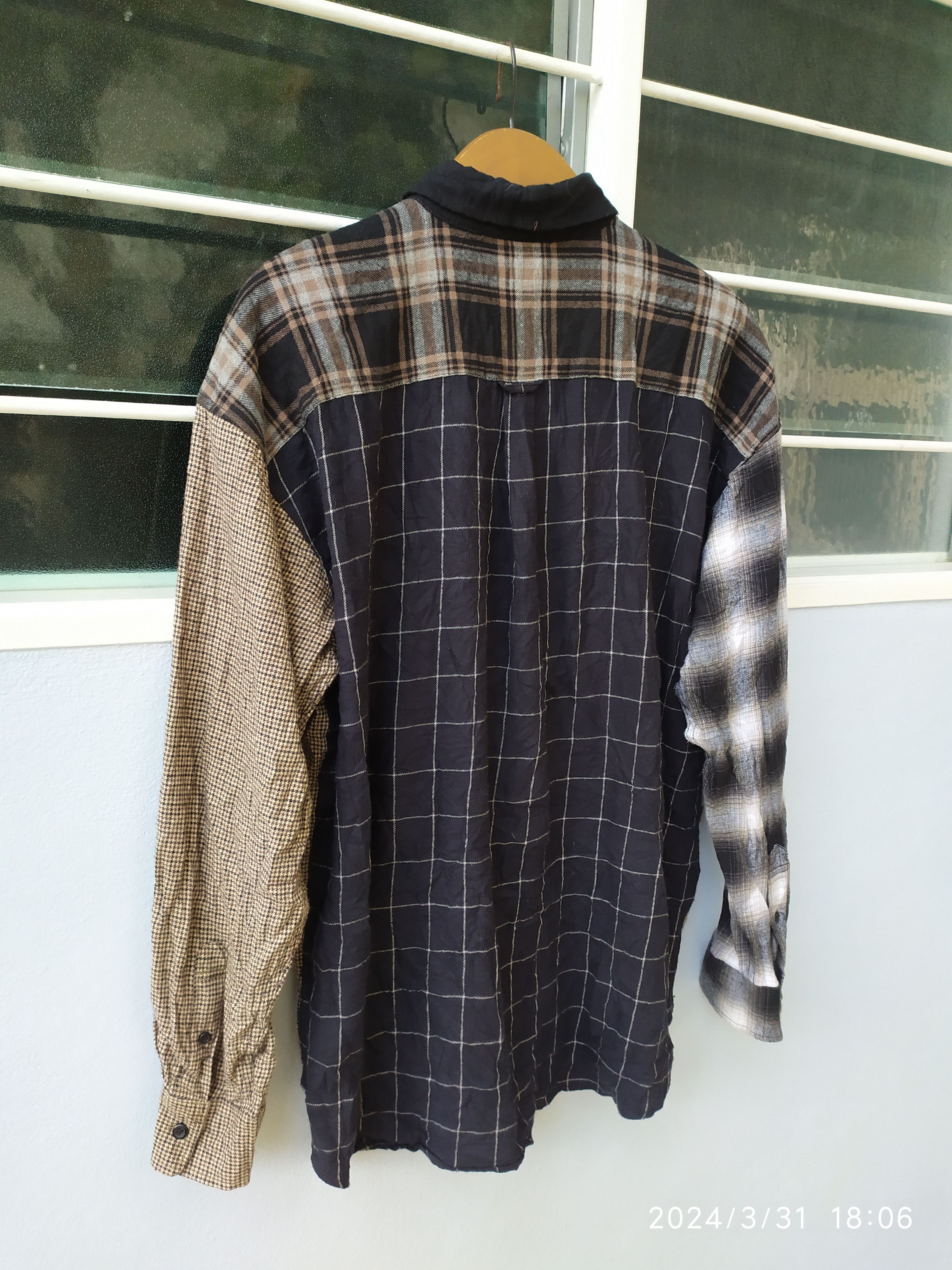 Beauty Beast × Flannel × Japanese Brand Vintage Japanese brand Patch Work Flannel Shirt Size US L / EU 52-54 / 3 - 4 Thumbnail