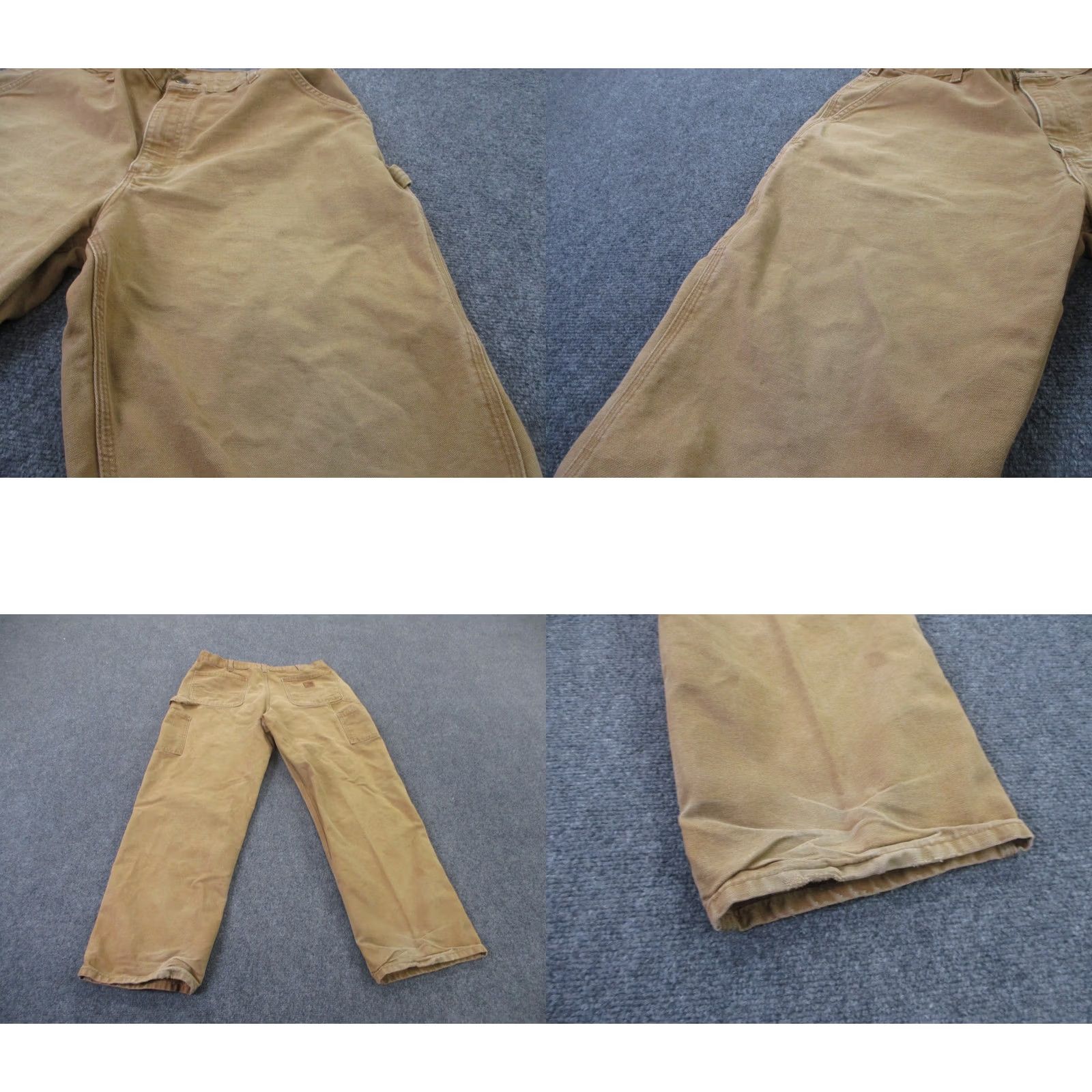 Carhartt Carhartt Pants Men 36 X 32 Beige Canvas Dungaree Workwear Outdoor Heavy Carpenter Pants Mens Beige Canvas Carhartt Pants Size US 34 / EU 50 - 8 Thumbnail