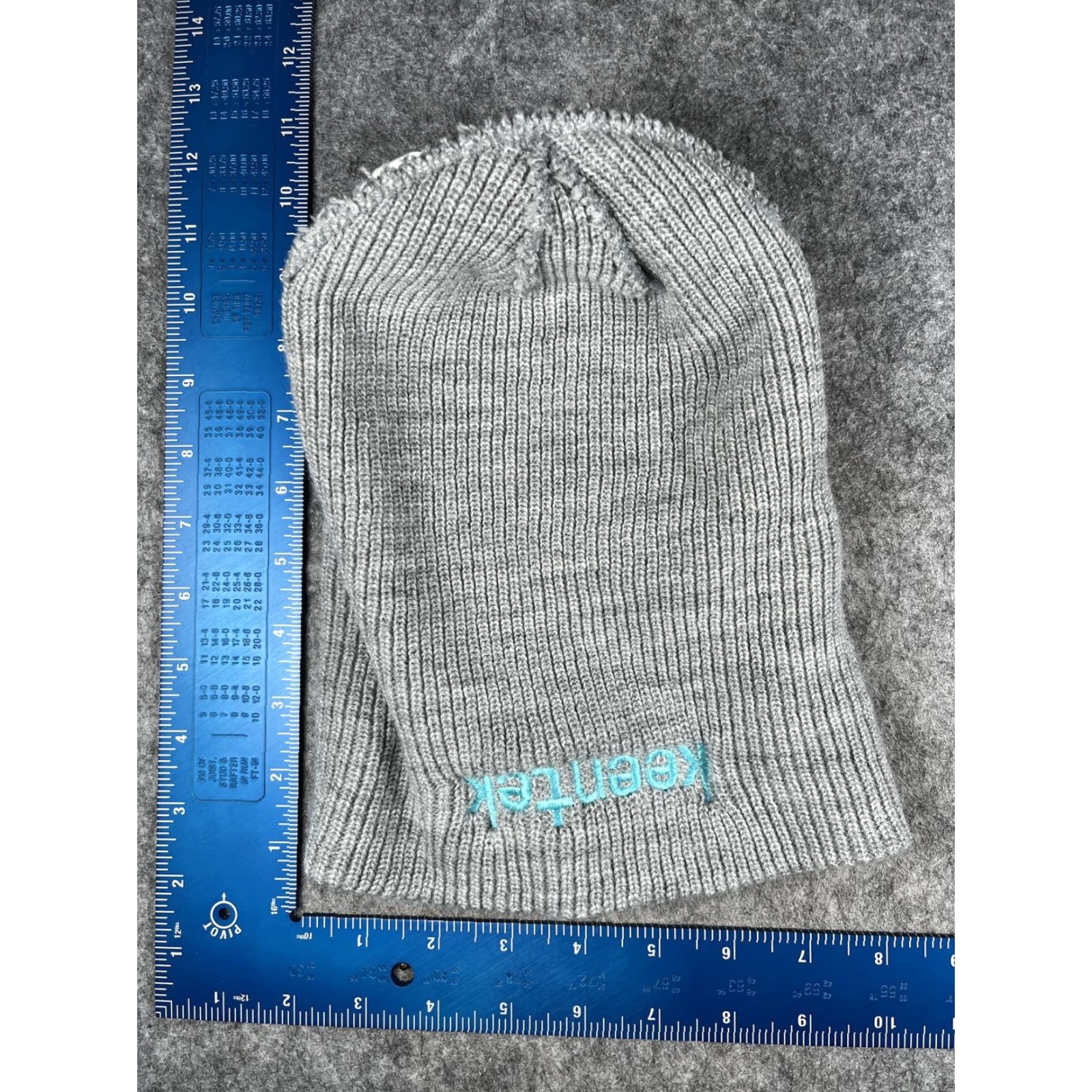 Vintage YP Classics Hat Beanie Mens One Size Gray Knit Keentek Logo Stretch Winter Size ONE SIZE - 5 Thumbnail