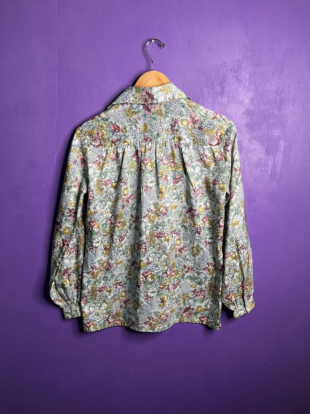 Vintage Vintage 70s Odyssey teal Floral button up shirt Size US M / EU 48-50 / 2 - 2 Thumbnail