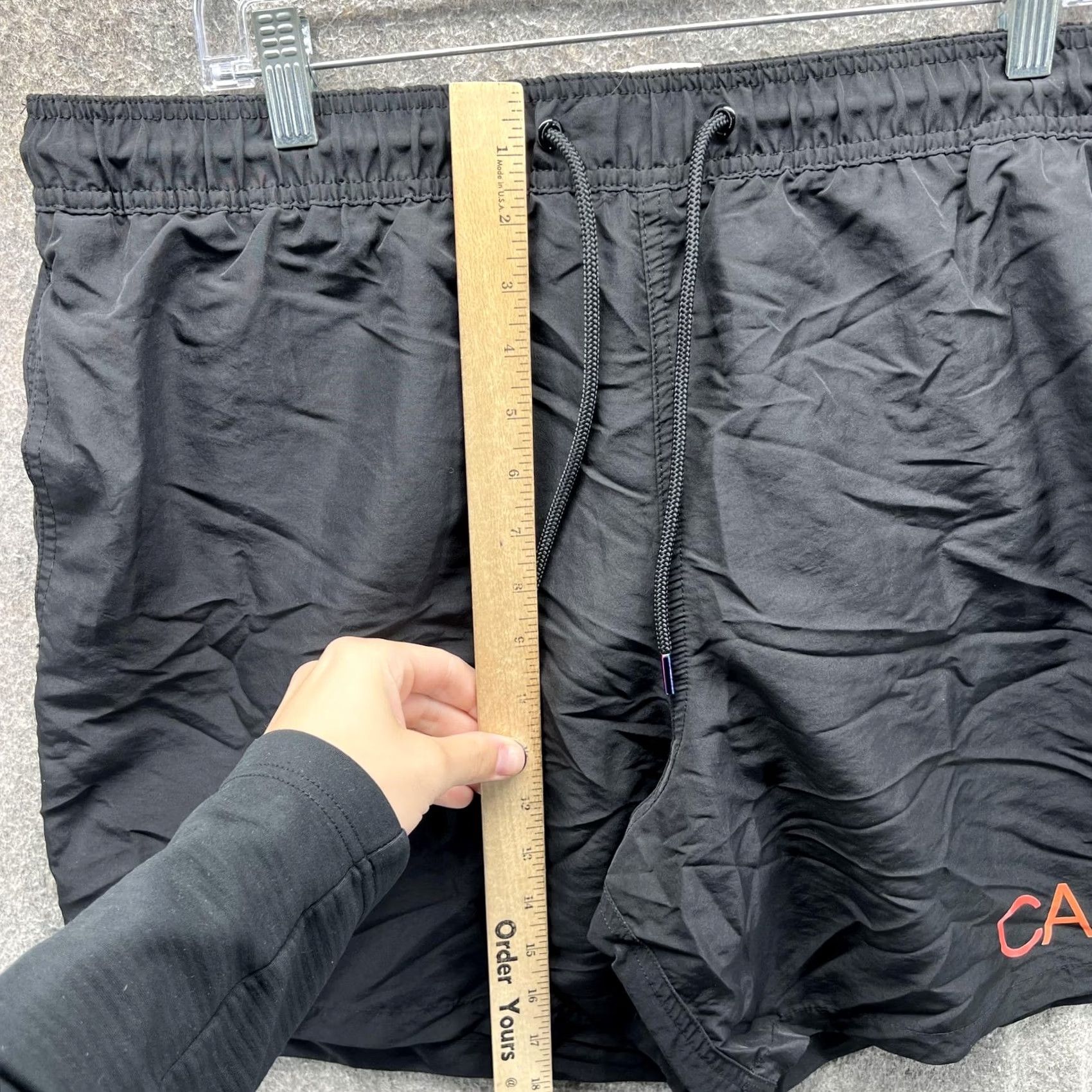 Calvin Klein Calvin Klein Swim Trunks Mens XXL Black Rainbow Pride Logo Drawstring Bottoms (Solid) Size US 39 - 4 Thumbnail