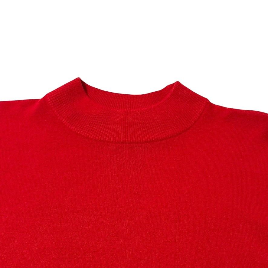 Other Tan Jay Women Sweater Medium Red Short Sleeve Mock Neck Acry Size M / US 6-8 / IT 42-44 - 5 Thumbnail