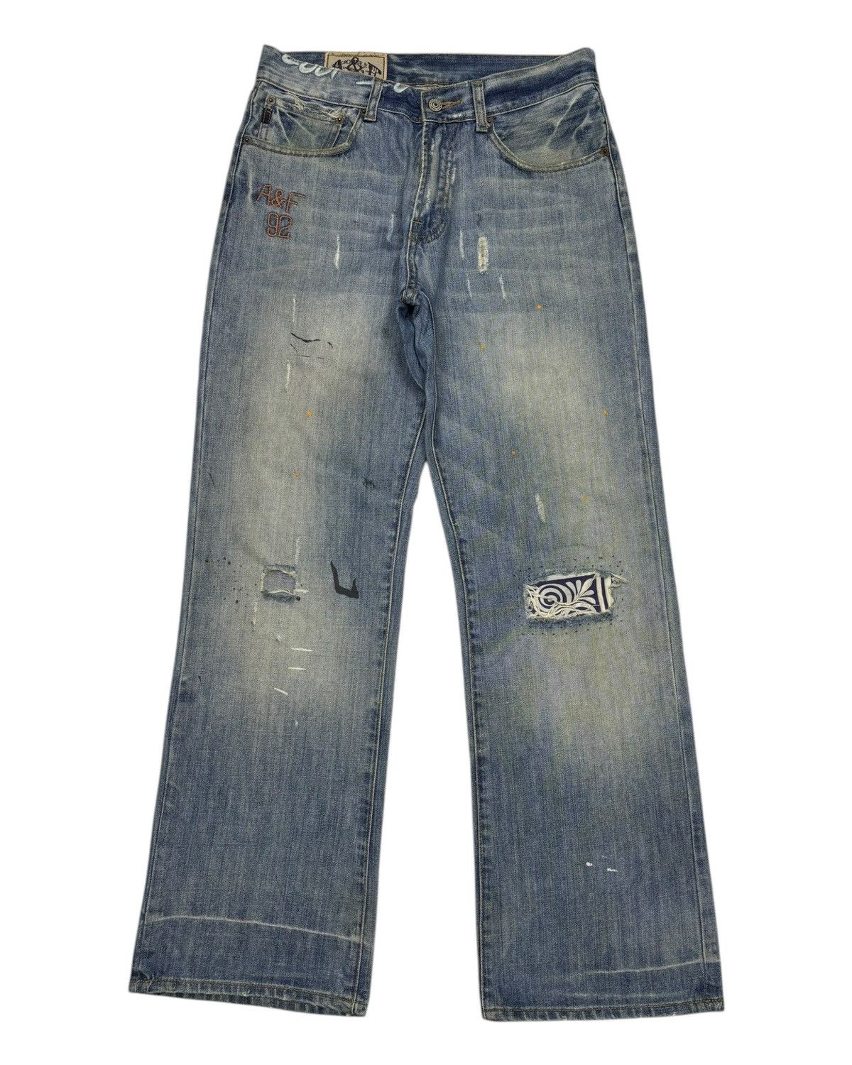 Abercrombie & Fitch Flare Jeans Distressed Denim Abercrombie & Fitch Bootcut Size US 30 / EU 46 - 7 Thumbnail