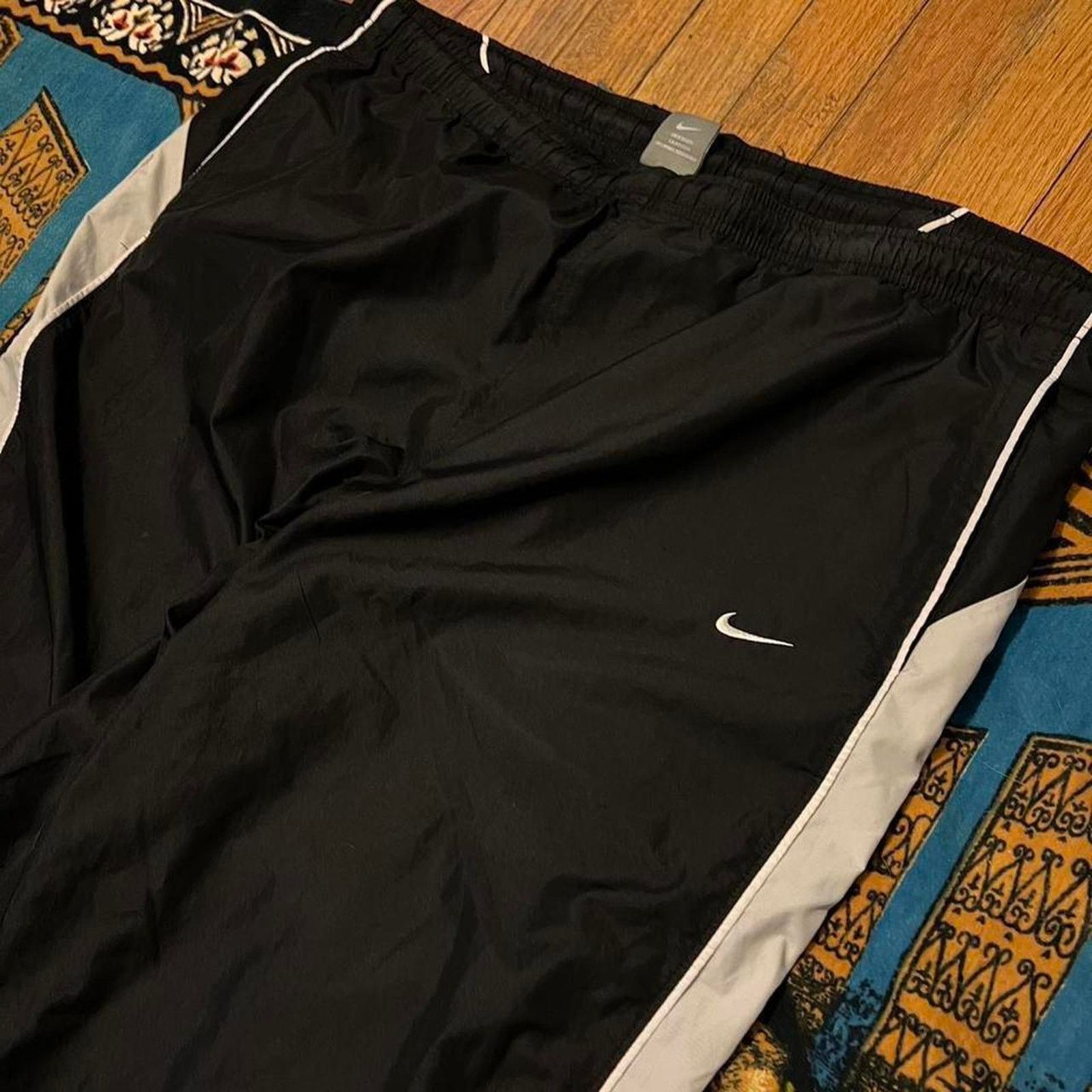 Nike × Vintage Vintage nike black track pants y2k baggy wide leg skater men Size US 36 / EU 52 - 3 Thumbnail