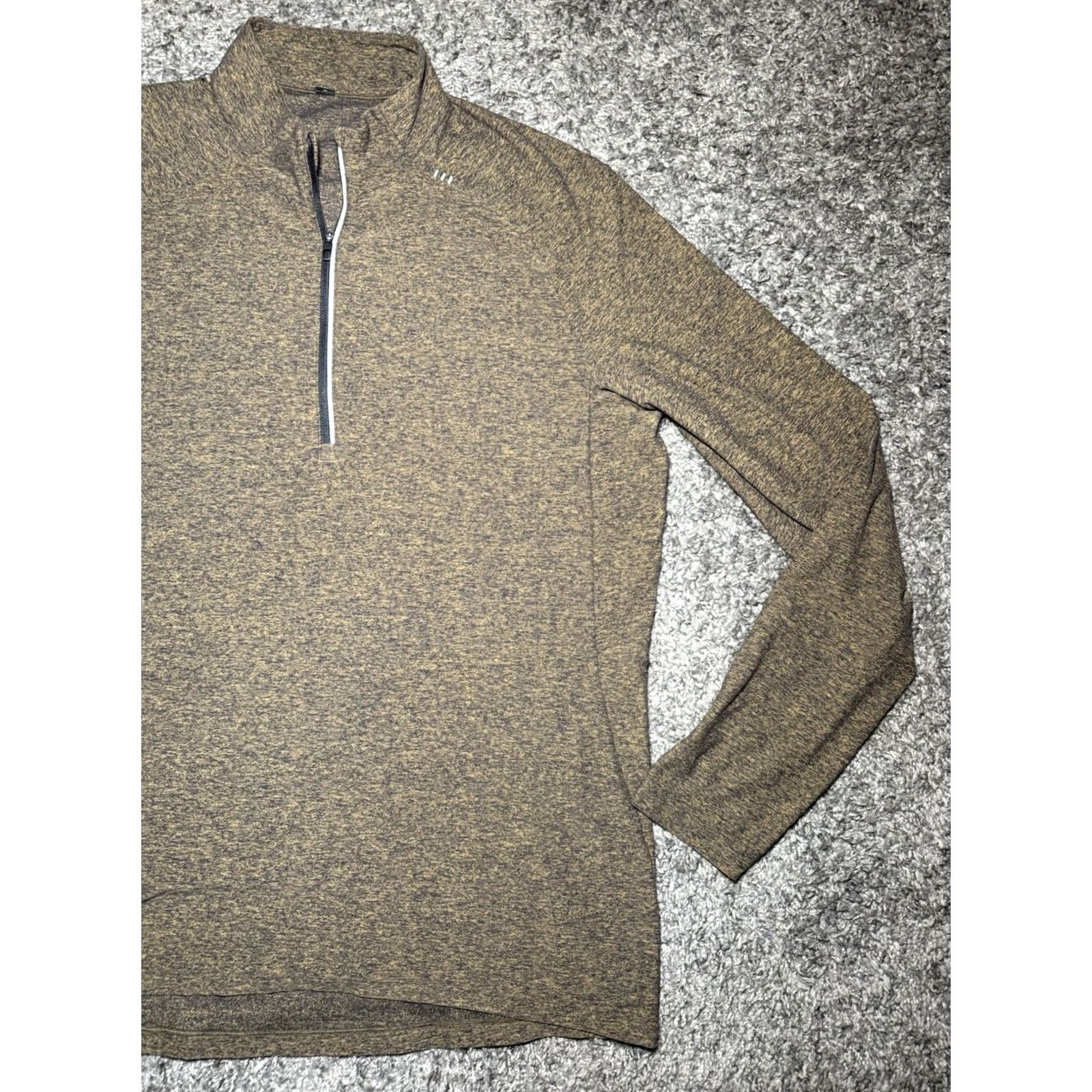 Lululemon Lululemon Vent Tech Green 1/4 Zip Shirt Run Train Yoga Sweater Top Size XL Brown Size US XL / EU 56 / 4 - 2 Thumbnail