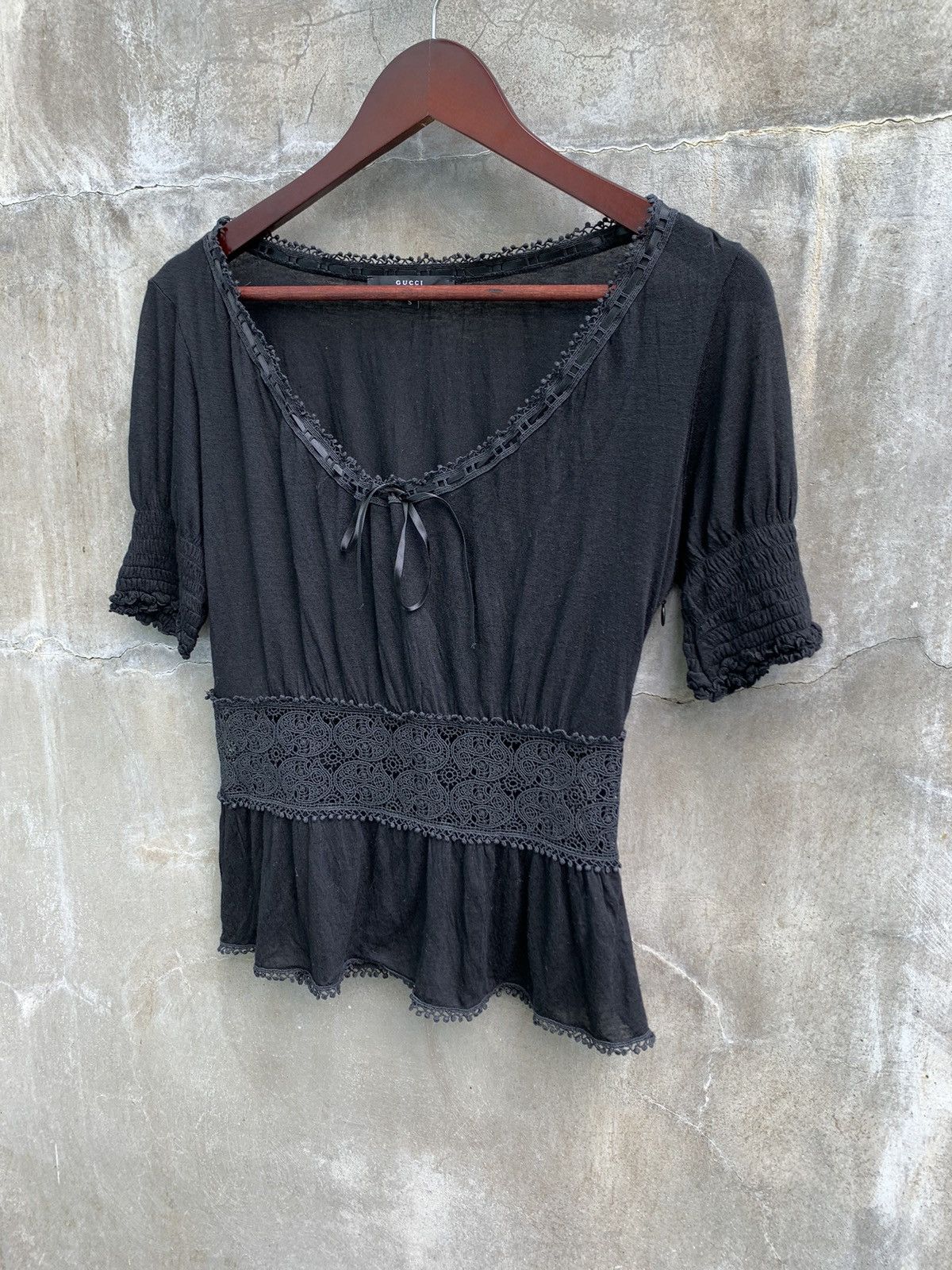 Gucci Crochet Laced Blouse Size S / US 4 / IT 40 - 4 Thumbnail