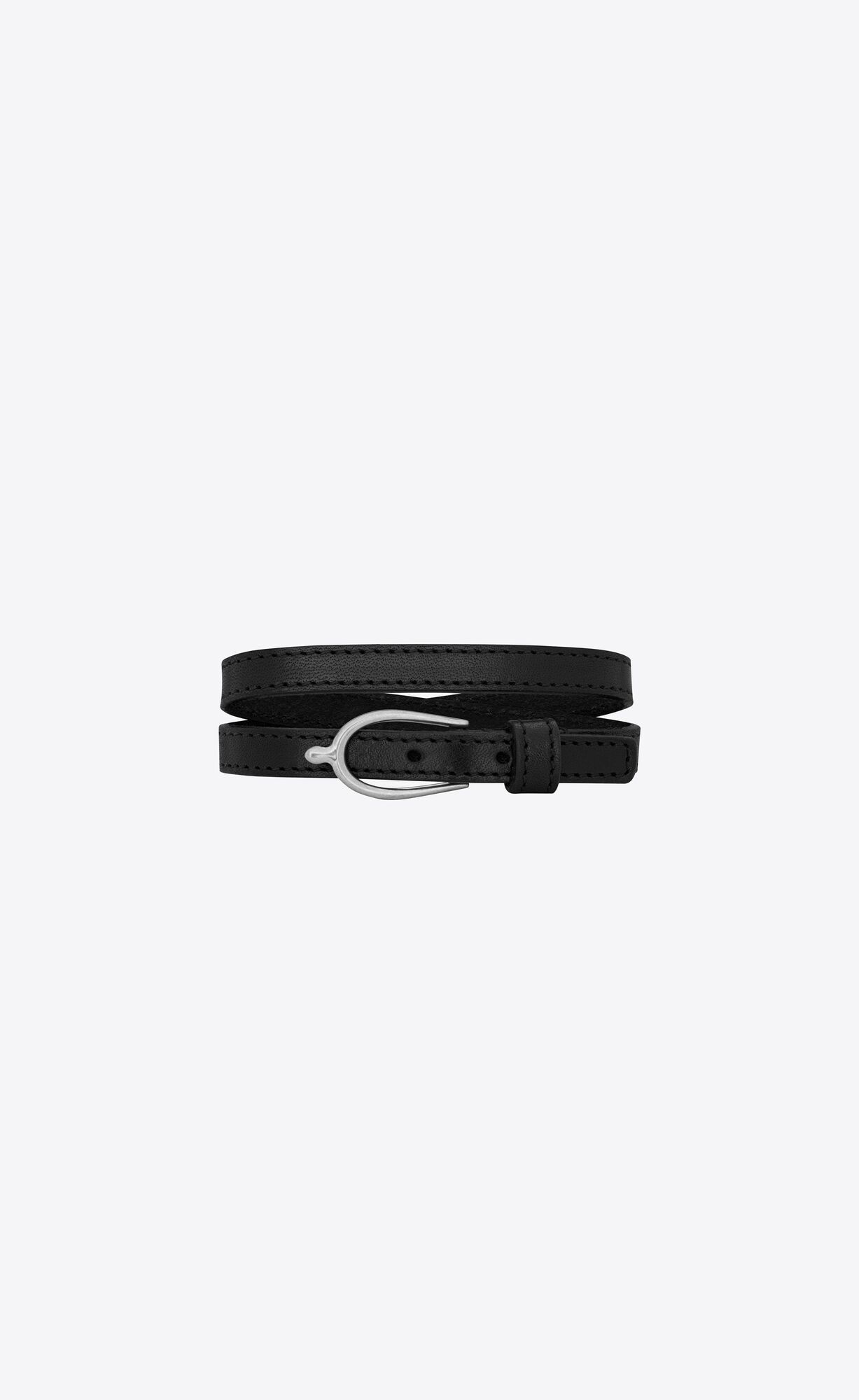 Saint Laurent Paris o1b1hav111124 Size: OS / Lucky Bone Double Bracelet in Black Size ONE SIZE - 1 Thumbnail