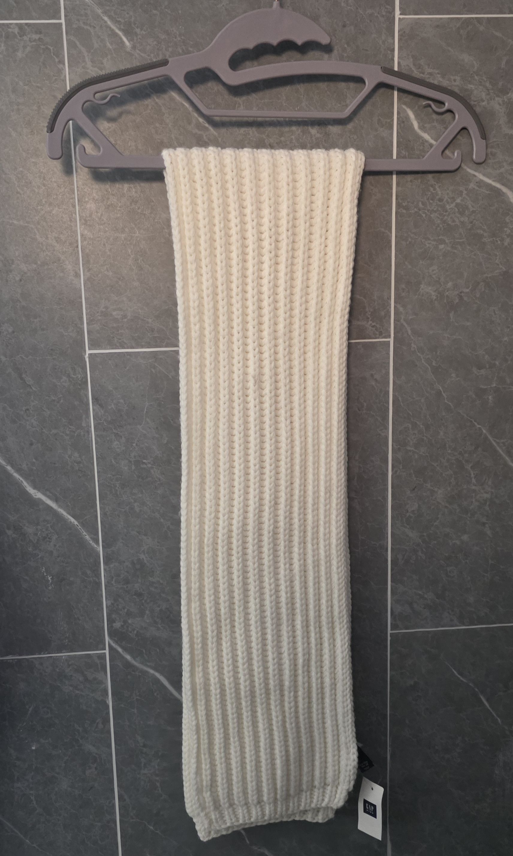 Gap NWT GAP Kids Off White Cream Cable Knit Scarf One Size 55" Size ONE SIZE - 1 Thumbnail