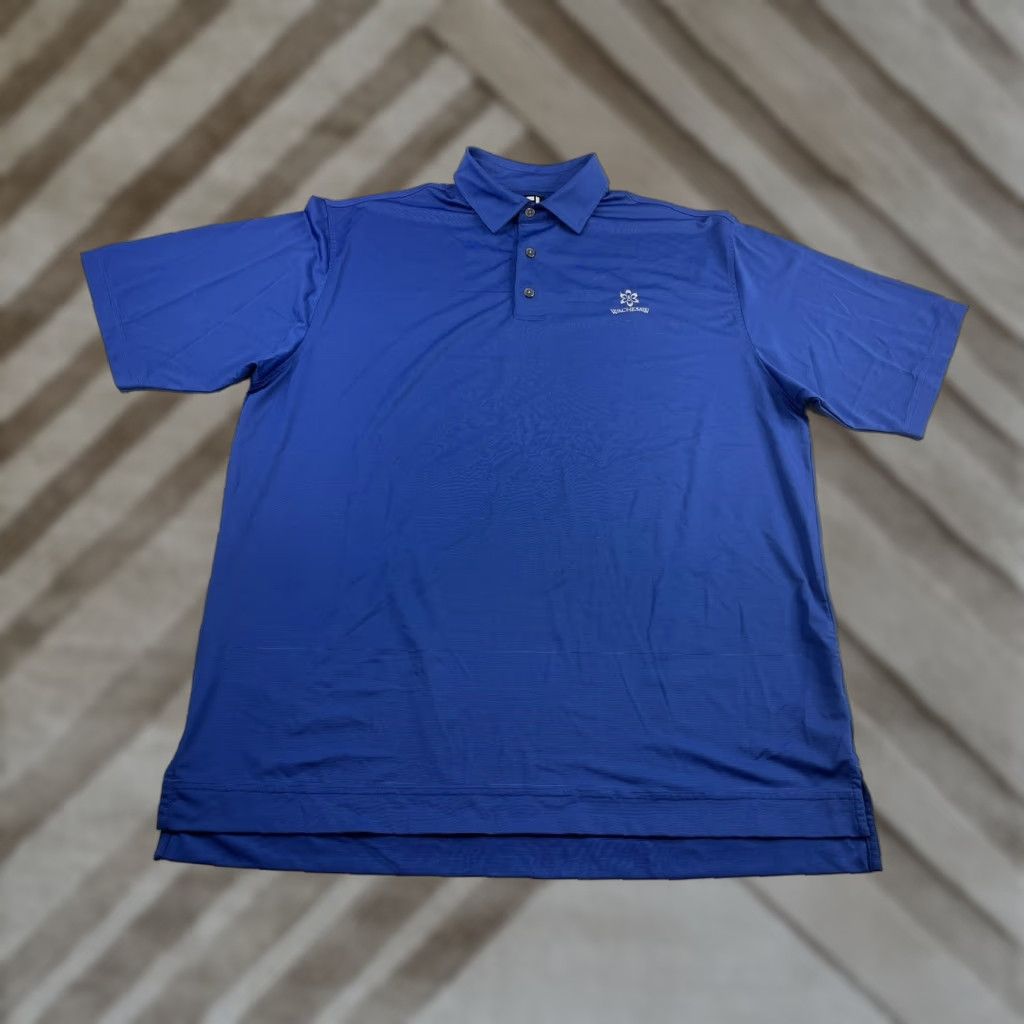 Footjoy FootJoy FJ Mens Polo Golf Shirt XL Blue Striped Short Sleeve Size US XL / EU 56 / 4 - 1 Thumbnail