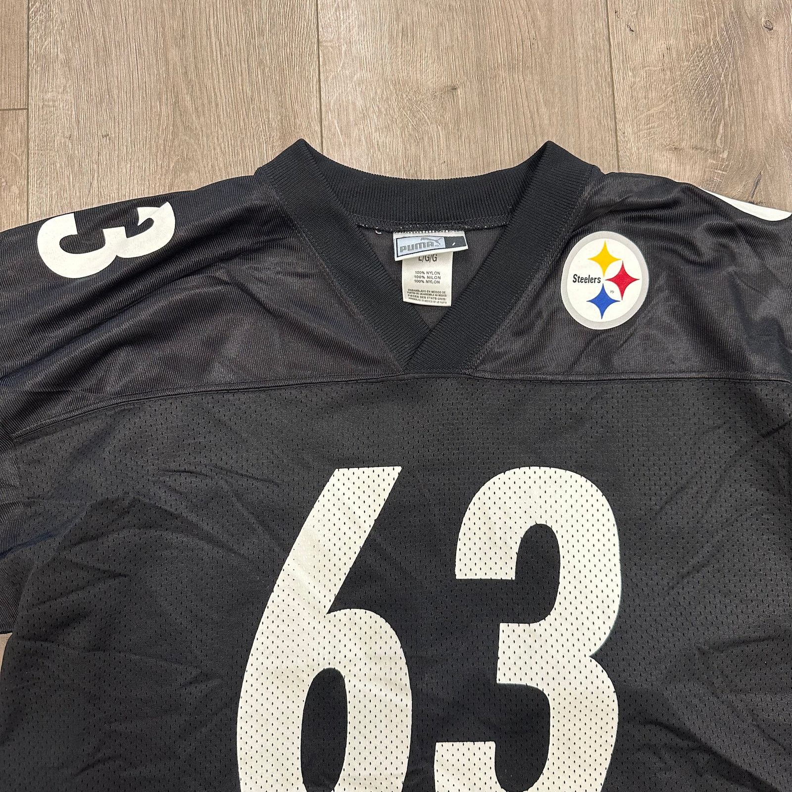 Puma vintage puma Pittsburgh Steelers Dermontti Dawson #63 jersey Size US L / EU 52-54 / 3 - 4 Thumbnail