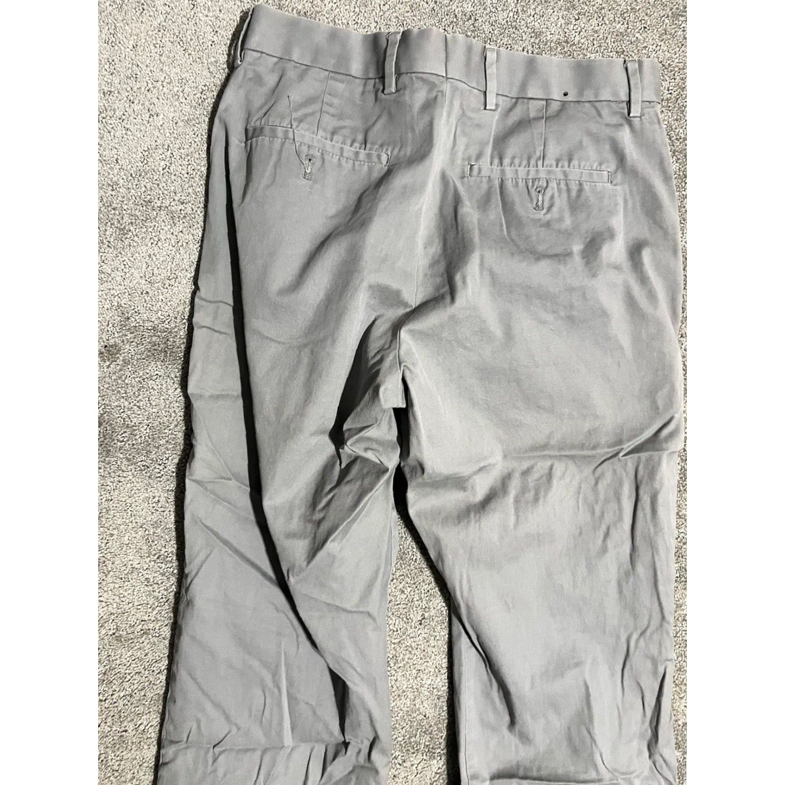 Express VINTAGE Express Mens Dress Pants Regular Fit Straight Leg 30x30 Dark Gray Solid Stretch Knit Size US 30 / EU 46 - 4 Thumbnail