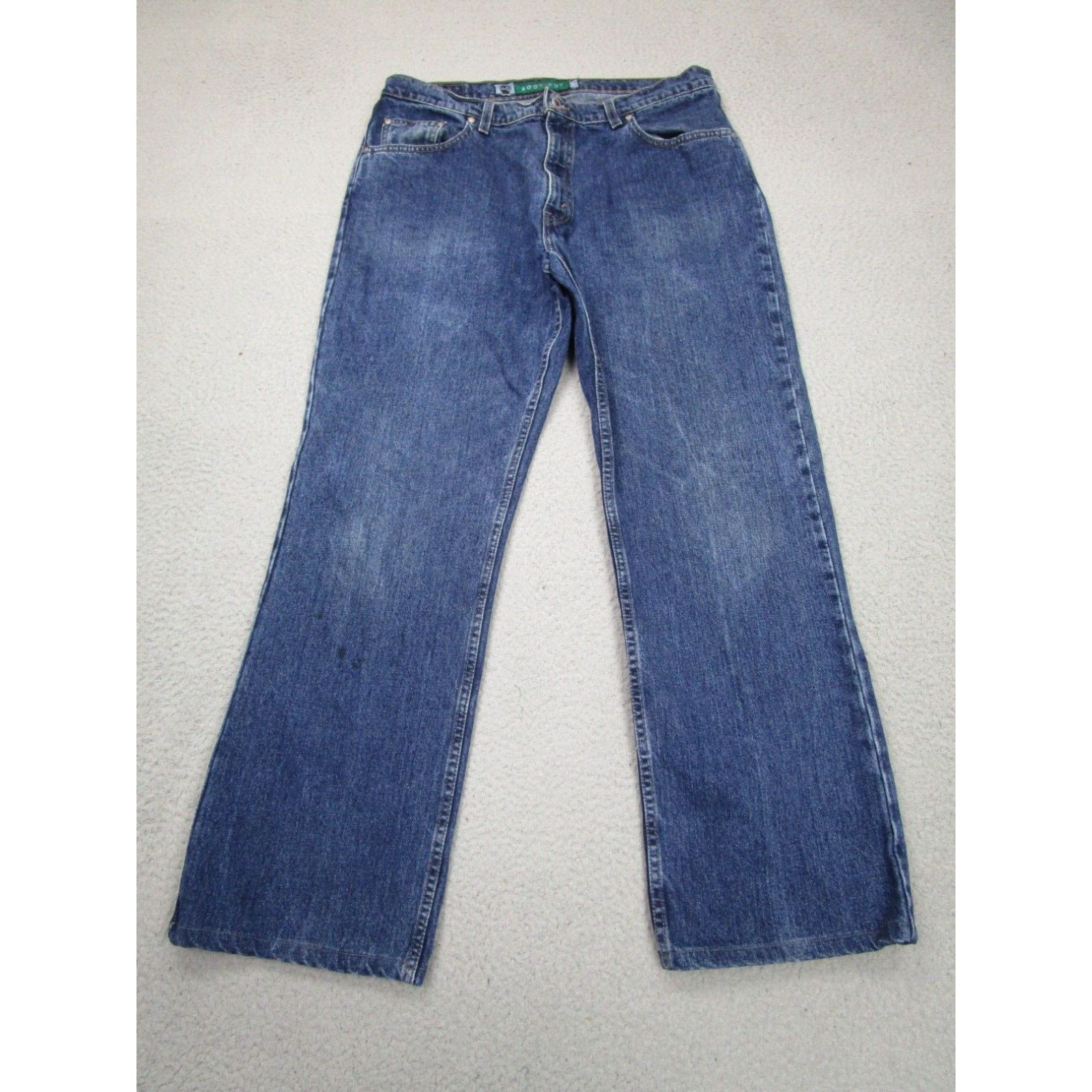 image of Vintage Silvertab Jeans Mens 36X30 Blue Loose Bootcut 90's Y2K 2000S Skater Raver in White