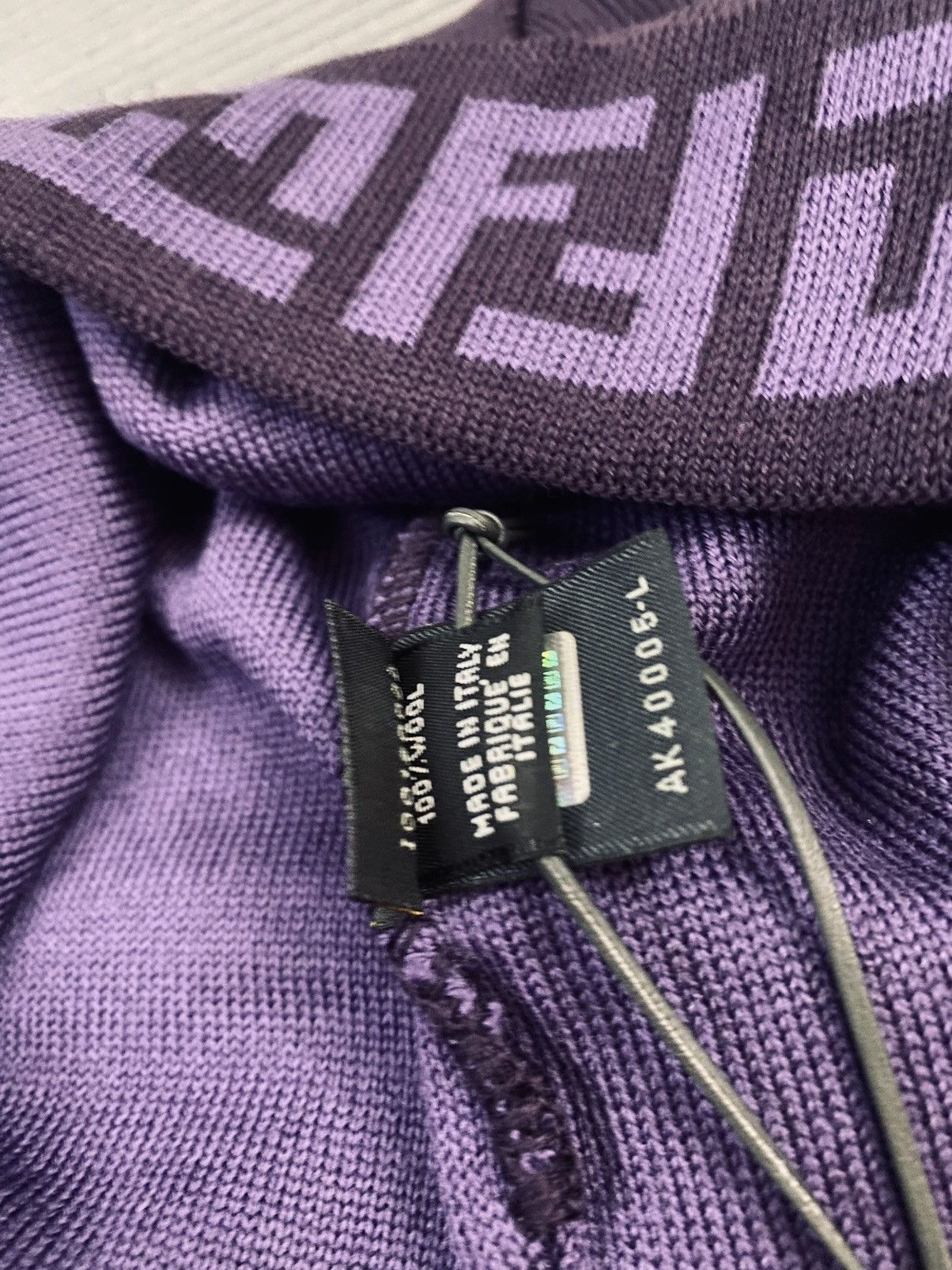 Fendi Fendi 🇮🇹 Mauve Purple Wool FF Beanie Skullcap unisex NEW Size ONE SIZE - 13 Thumbnail