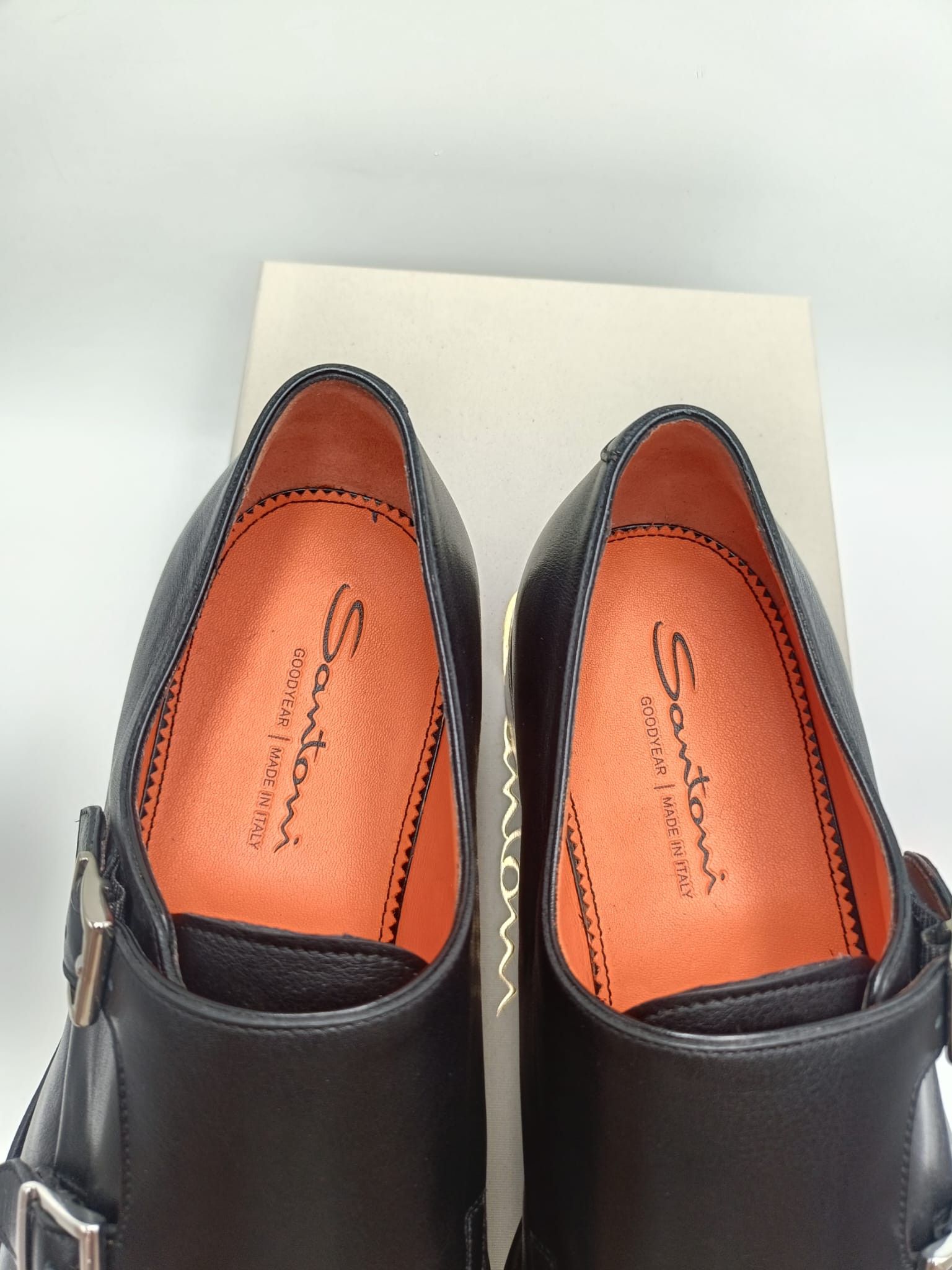 Santoni Santoni Double Monk Strap Black Leather Goodyear Welted Size US 9.5 / EU 42-43 - 5 Thumbnail