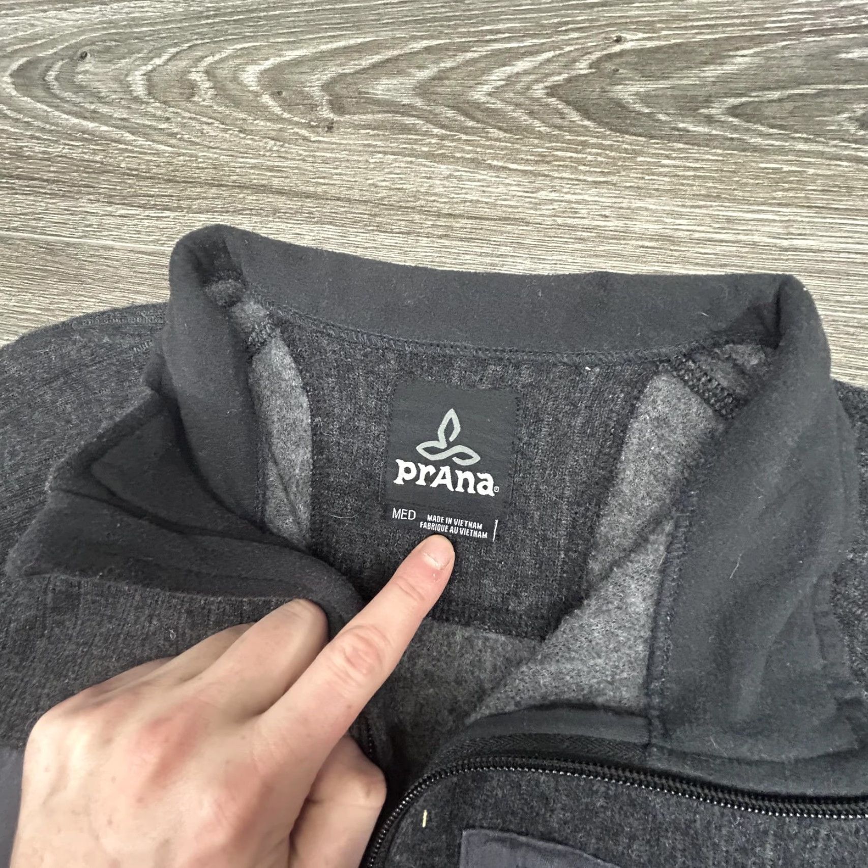 Prana prAna Jacket Mens M Gray Full Zip Lined Pockets Wool-Blend Insulated Hiking Casual Fall M2APPJ315 Size US M / EU 48-50 / 2 - 7 Thumbnail