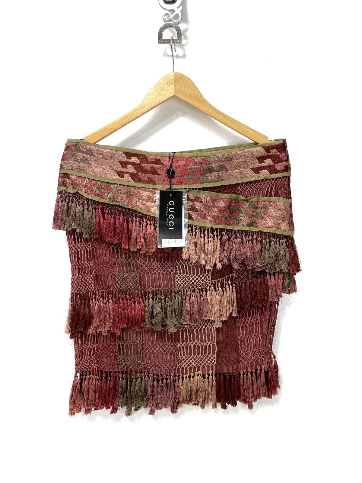 Gucci Rare Gucci SS2005 Runway Silk Macramé Fringe Skirt – IT 44 Size 30" / US 8 / IT 44 - 1 Thumbnail