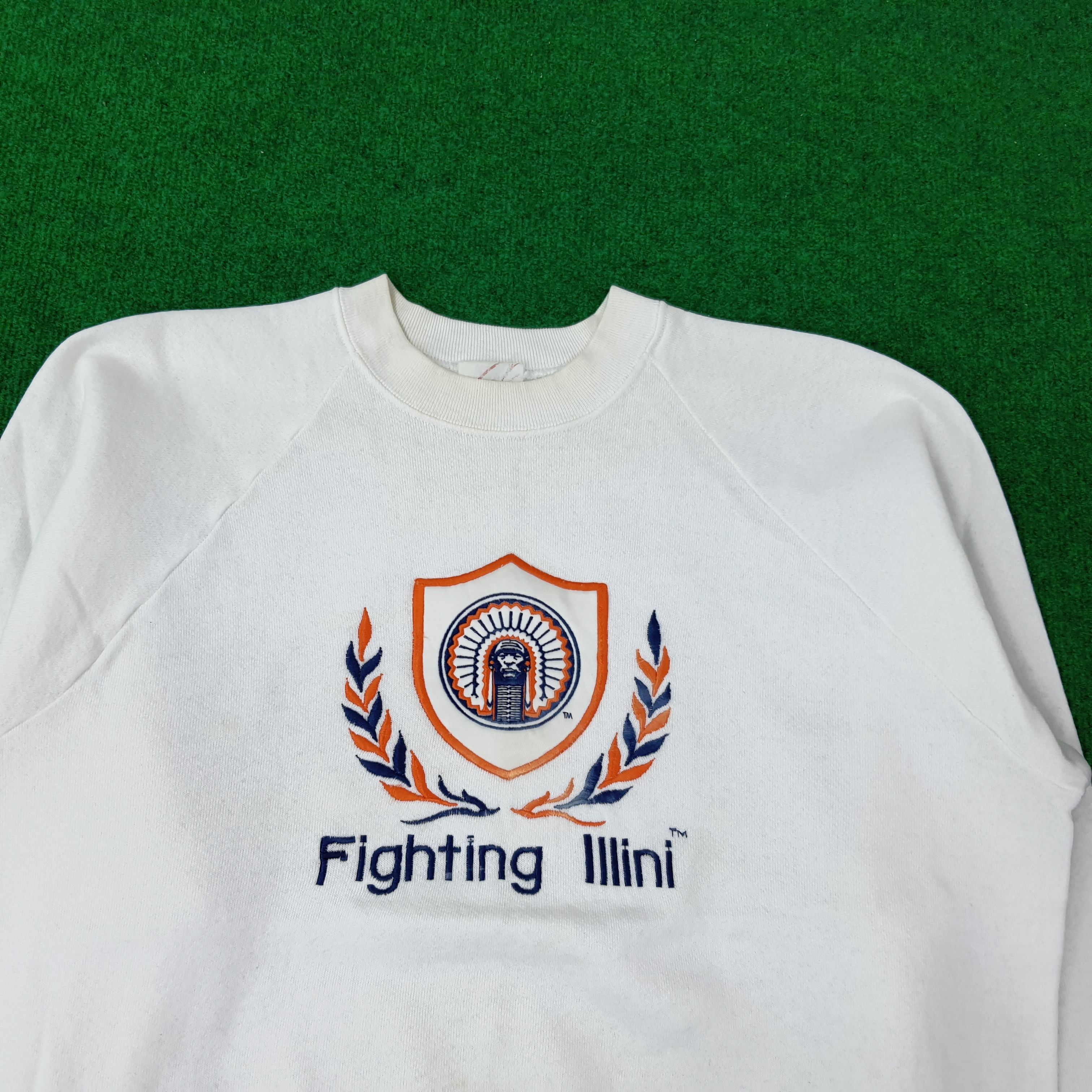 Vintage Vintage Illinois Fighting Illini Football Sweatshirt C251N17 Size US L / EU 52-54 / 3 - 2 Thumbnail