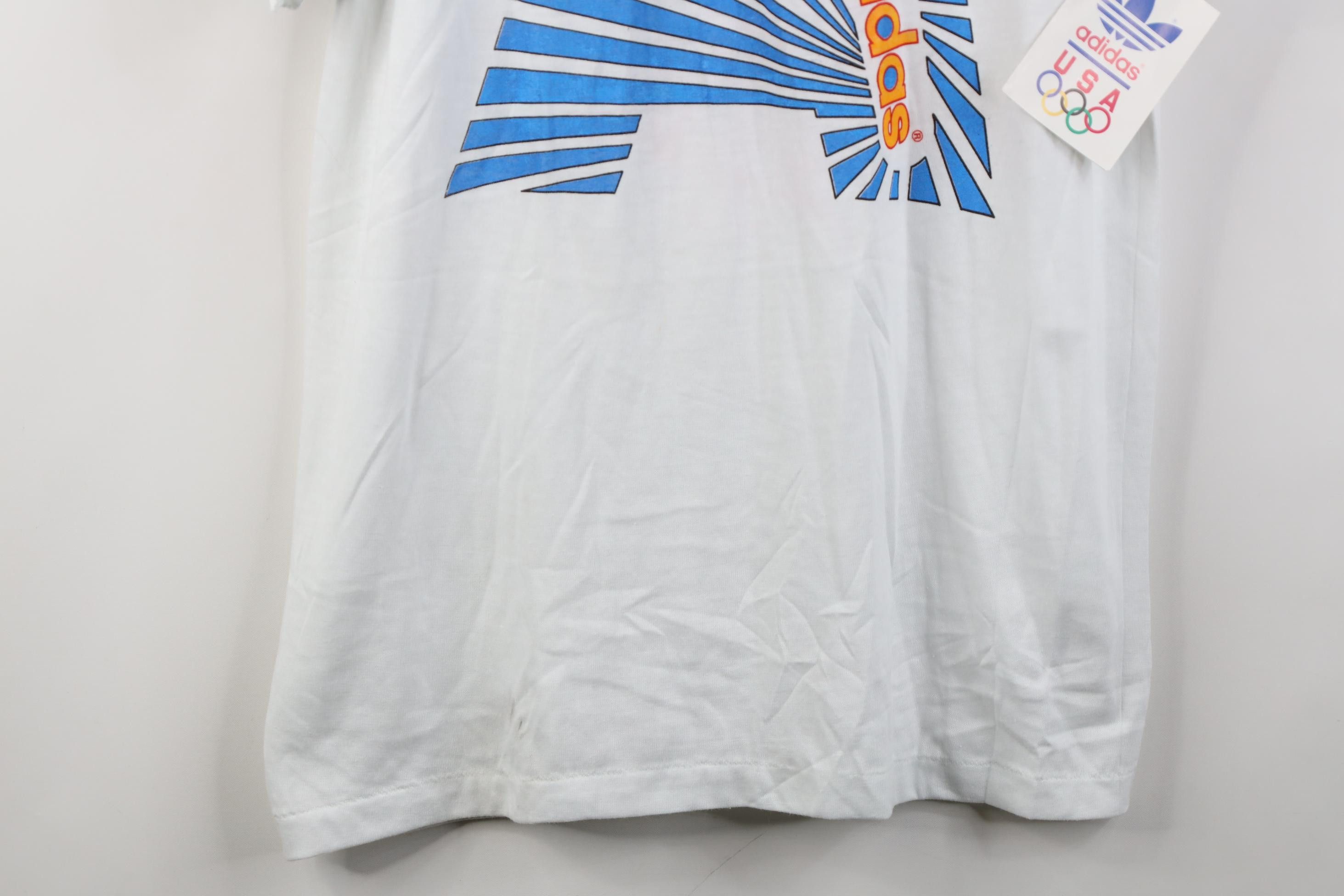 Adidas Deadstock Vintage 80s Adidas 1988 Olympics Sunburst T-Shirt Size US M / EU 48-50 / 2 - 3 Thumbnail