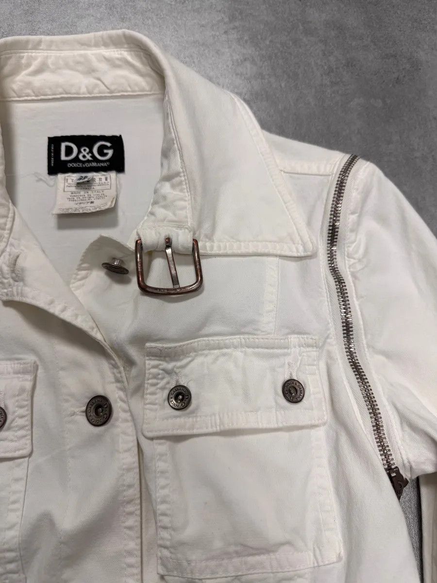 Dolce & Gabbana × Vintage SS2004 Dolce & Gabbana Detachable Zip Cargo White Jacket Size S / US 4 / IT 40 - 5 Thumbnail