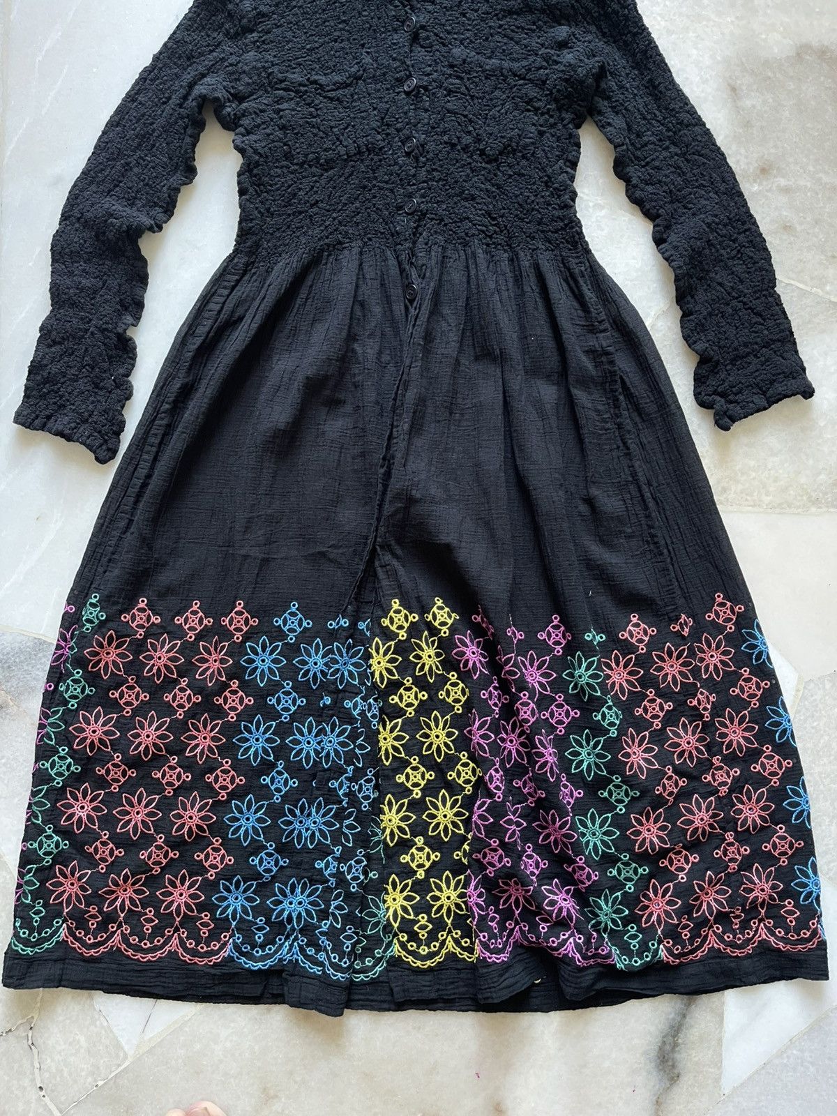 Issey Miyake Issey Miyake Mee Dress Flower Embroidered Size S / US 4 / IT 40 - 11 Thumbnail