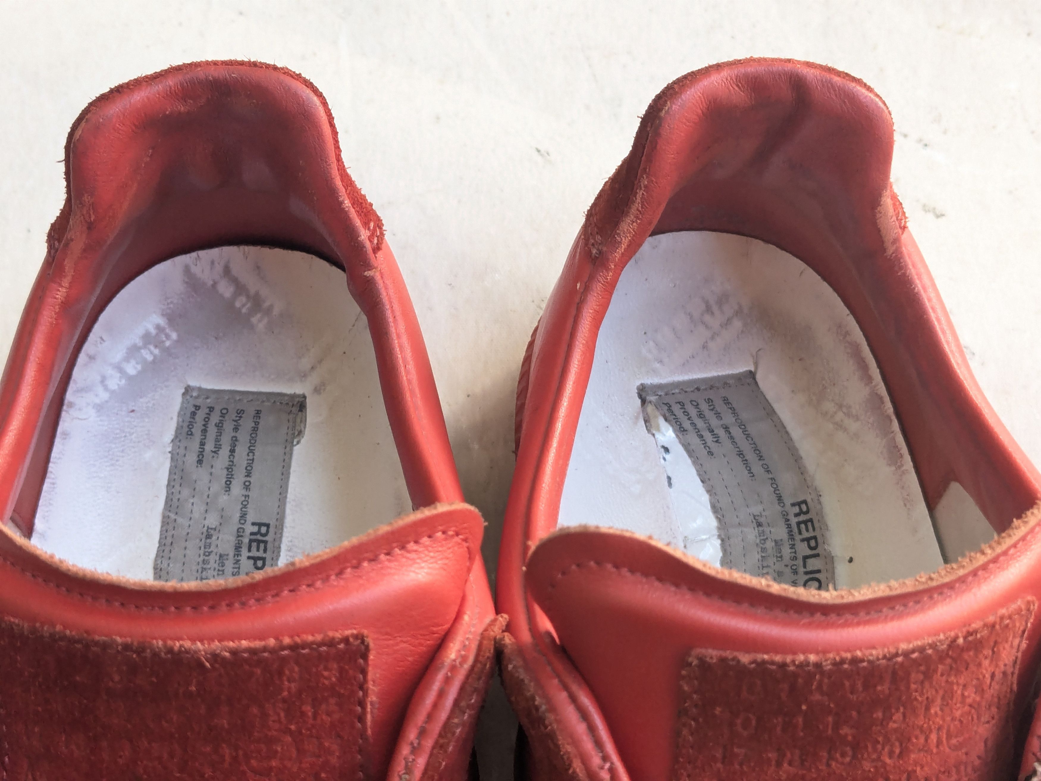 Maison Margiela Maison Margiela GAT Replica Red 12 45 Low Suede Size US 12 / EU 45 - 6 Thumbnail