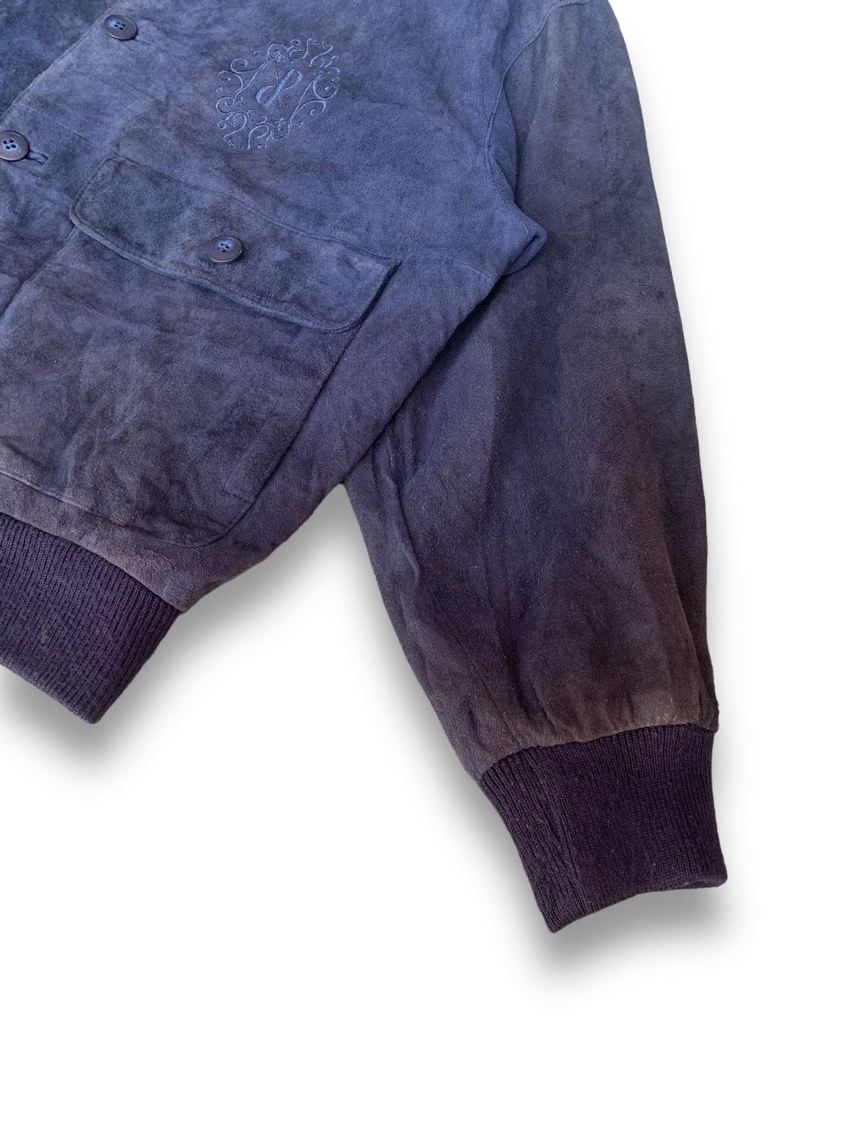 Carlo Palazzi Vintage Carlo Palazzi Faded Suede Sheepskin Bomber Jacket Size US L / EU 52-54 / 3 - 11 Thumbnail