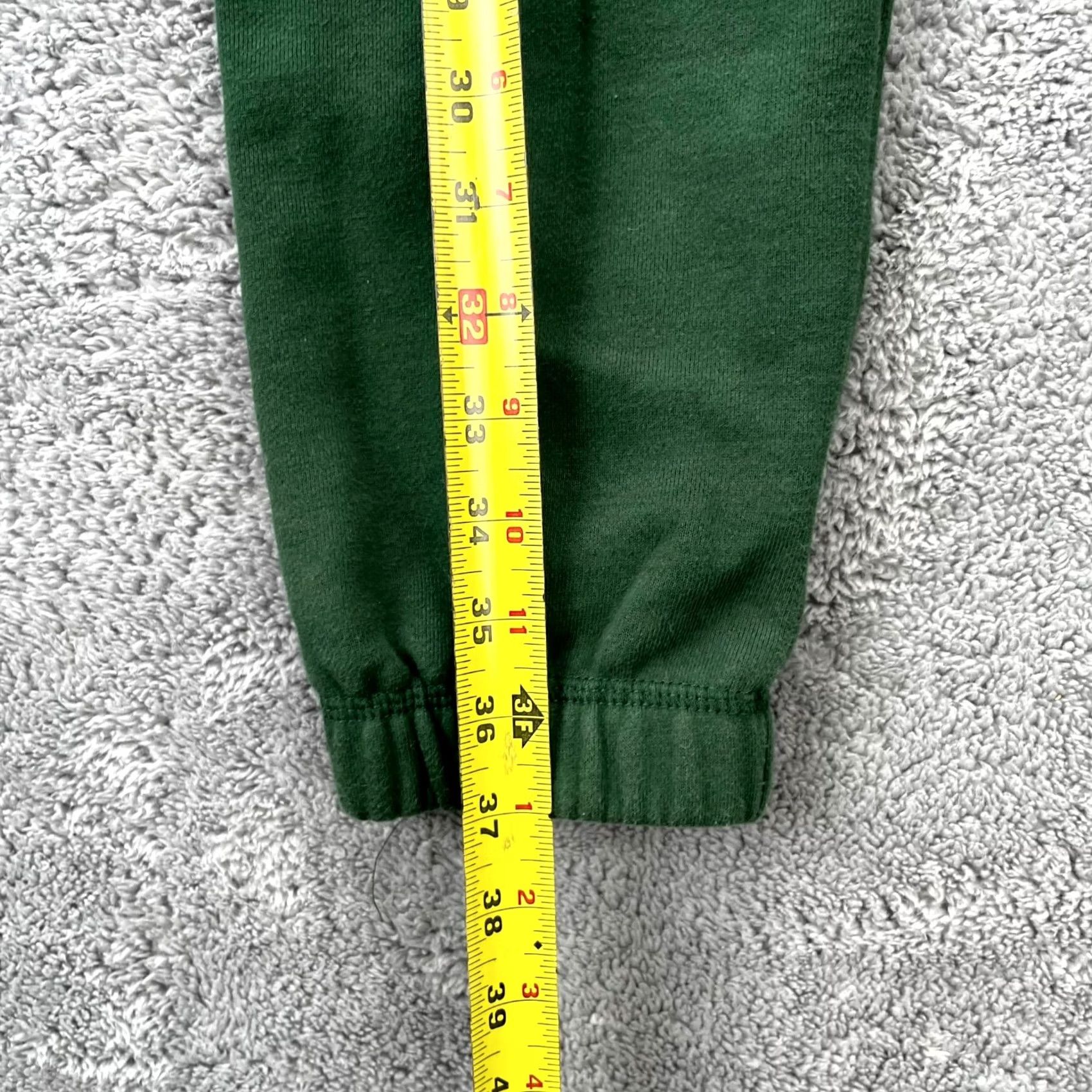 Vintage Maison Article Sweatpants Mens Medium Green Cotton Fleece Lined Tapered Leg Narrowed City Logo Slim Fit Regular Inseam 26 in Navy? Size US 31 - 4 Thumbnail