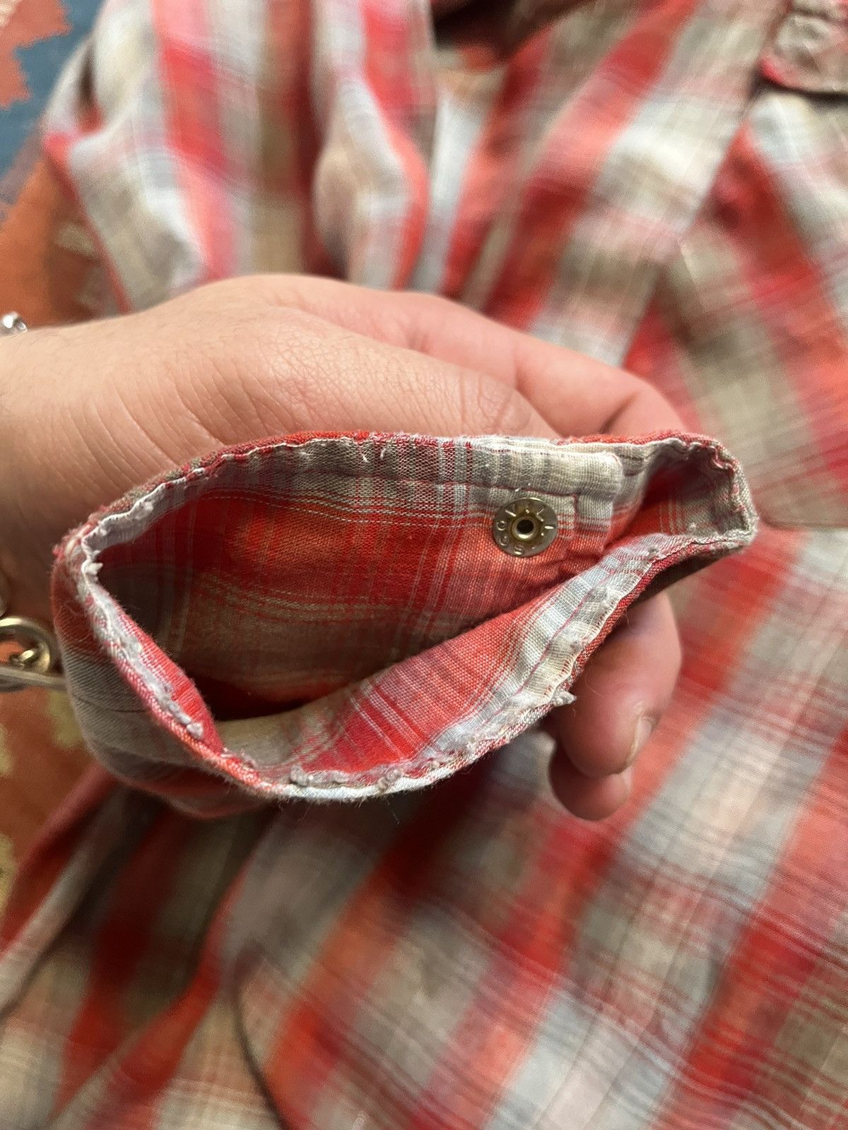 Japanese Brand Vintage cropped thrashed western Pearl snap shirt RARE Size US M / EU 48-50 / 2 - 5 Thumbnail