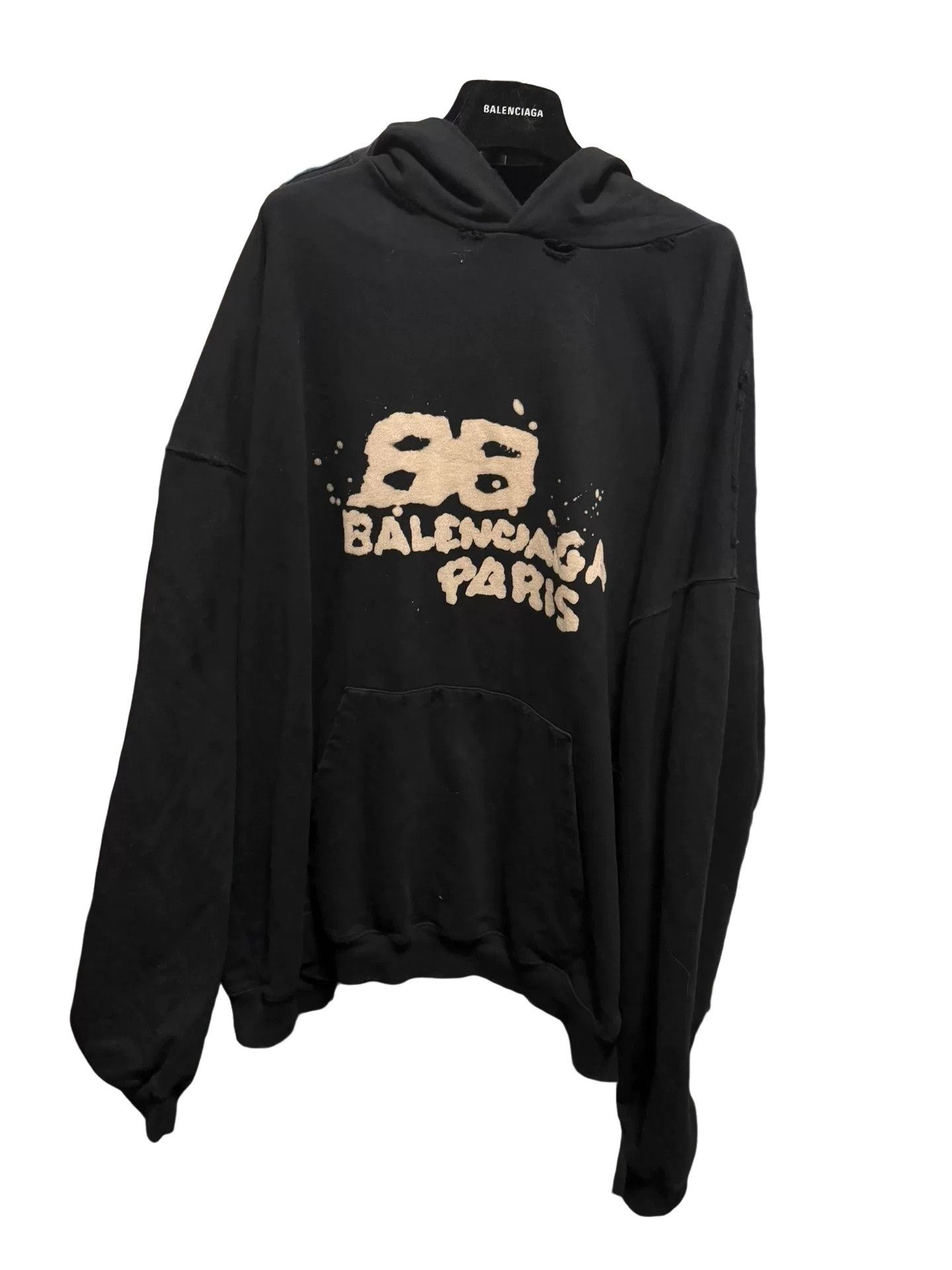 Balenciaga Balenciaga Graffiti Logo Hoodie Size M Size US M / EU 48-50 / 2 - 1 Thumbnail