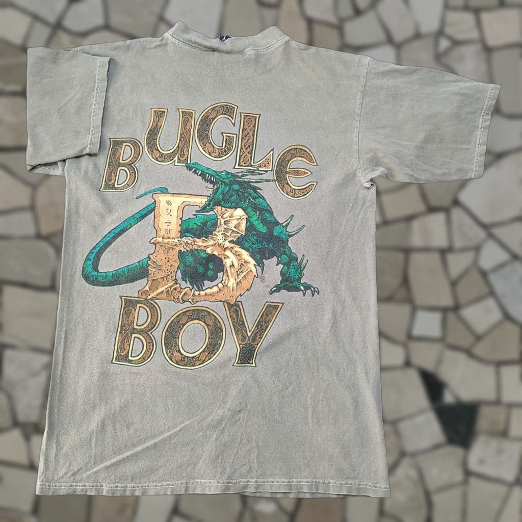 Bugle Boy Vintage Bugle Boy Shirt Mens Small Dragon Markings 90s Grunge Gray Cotton T-Shirt Size US S / EU 44-46 / 1 - 1 Thumbnail