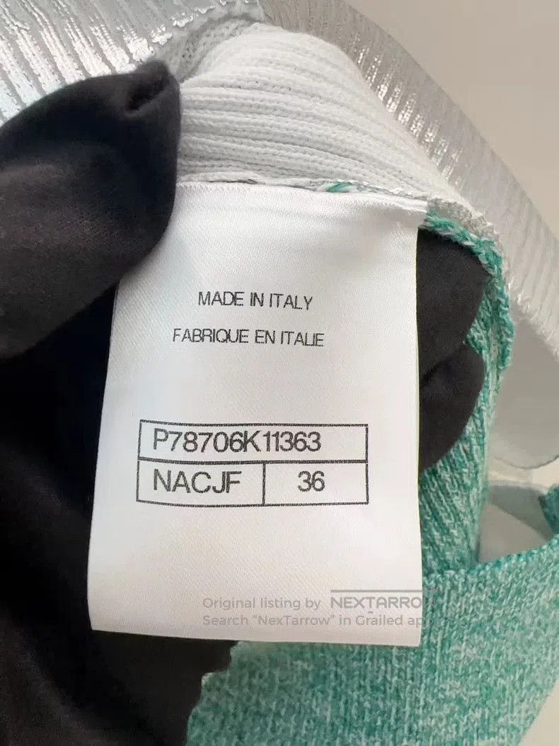 Chanel Chanel 25C Silver Green Knit Top. Size M / US 6-8 / IT 42-44 - 4 Thumbnail