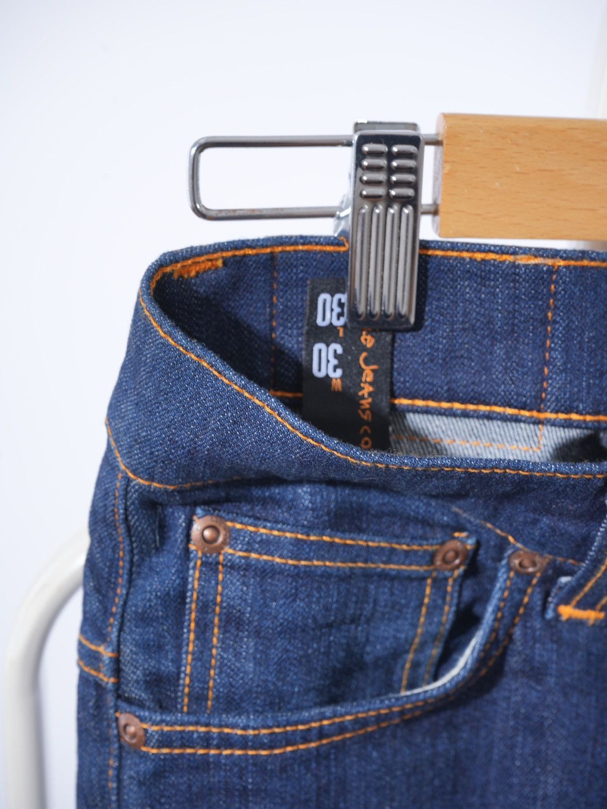 Nudie Jeans Nudie jeans thin finn dry ecru embo sz 30 Size US 30 / EU 46 - 5 Thumbnail