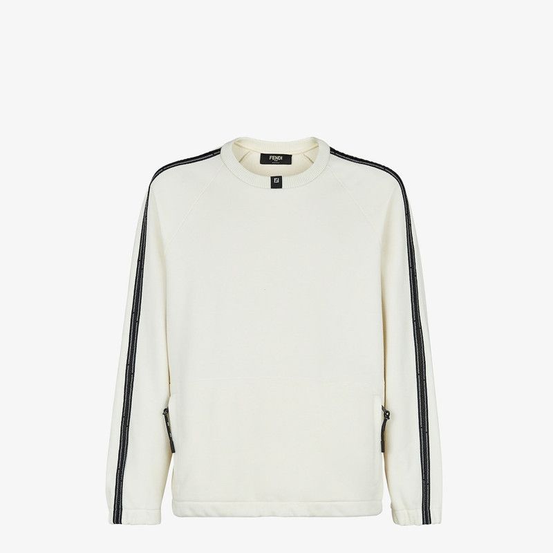 Fendi o1B3y1r0326 Sweatshirt in White/Black Size US XL / EU 56 / 4 - 1 Thumbnail