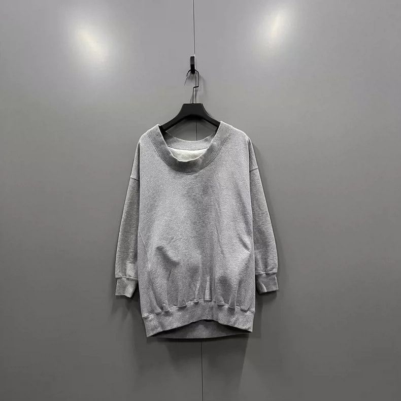 Balenciaga Balenciaga Grey Embroidered Double B Sweatshirt Size US S / EU 44-46 / 1 - 1 Thumbnail