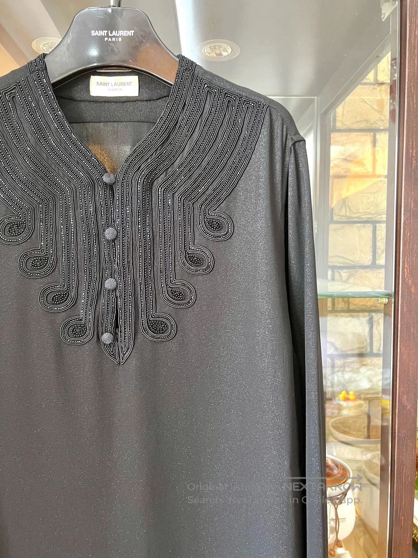 Saint Laurent Paris Saint Laurent 20SS Beaded Shirt. Size S / US 4 / IT 40 - 2 Thumbnail