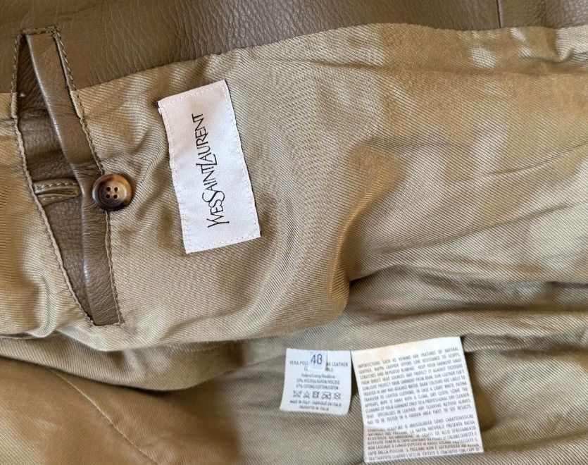 Saint Laurent Paris × Yves Saint Laurent Saint Laurent olive green genuine leather jack2412-Nextarrow Size US M / EU 48-50 / 2 - 7 Thumbnail