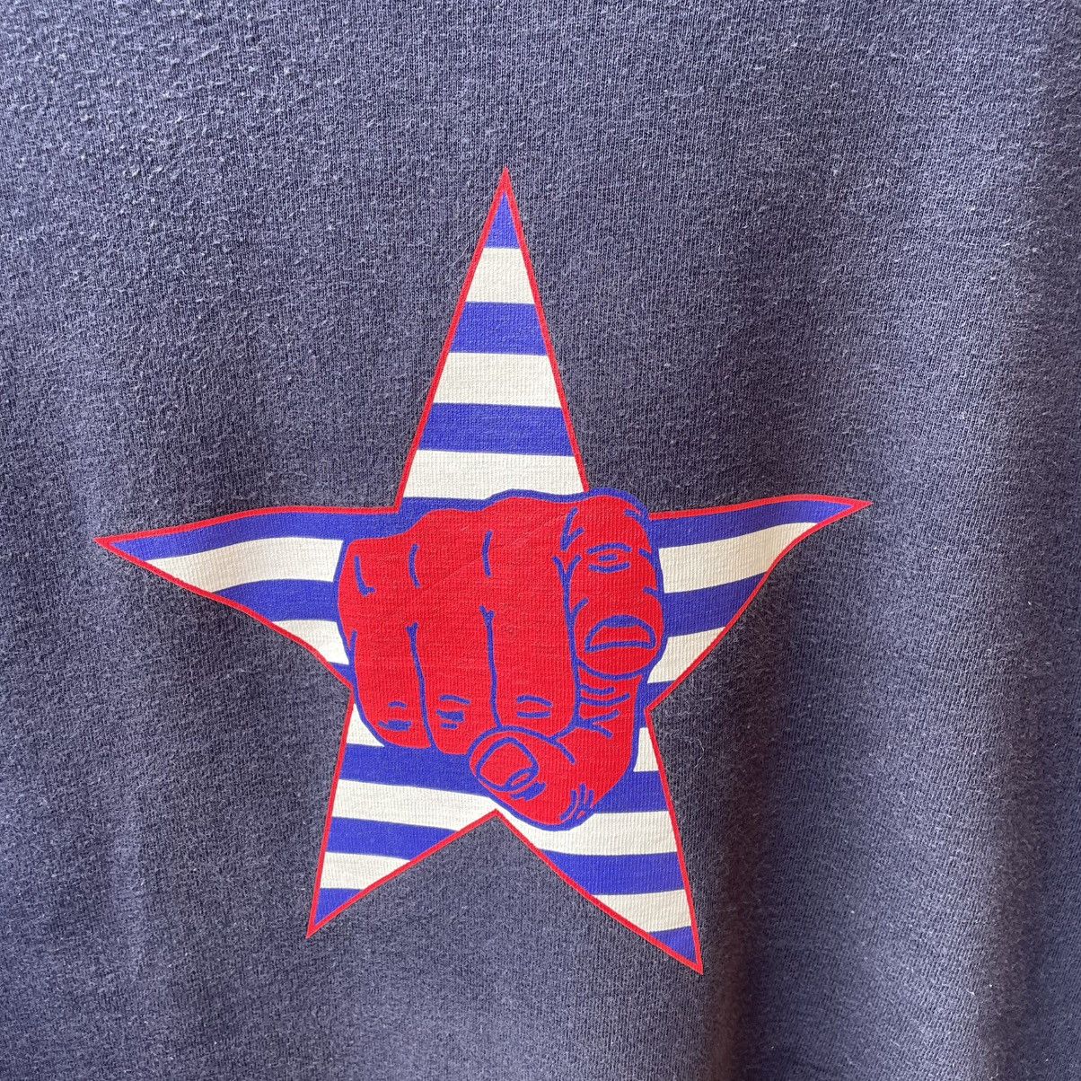 Japanese Brand × Vintage 🇯🇵Vintage Inhabitant Big Star Finger Logo Raglan Skate Tee Size US M / EU 48-50 / 2 - 7 Thumbnail