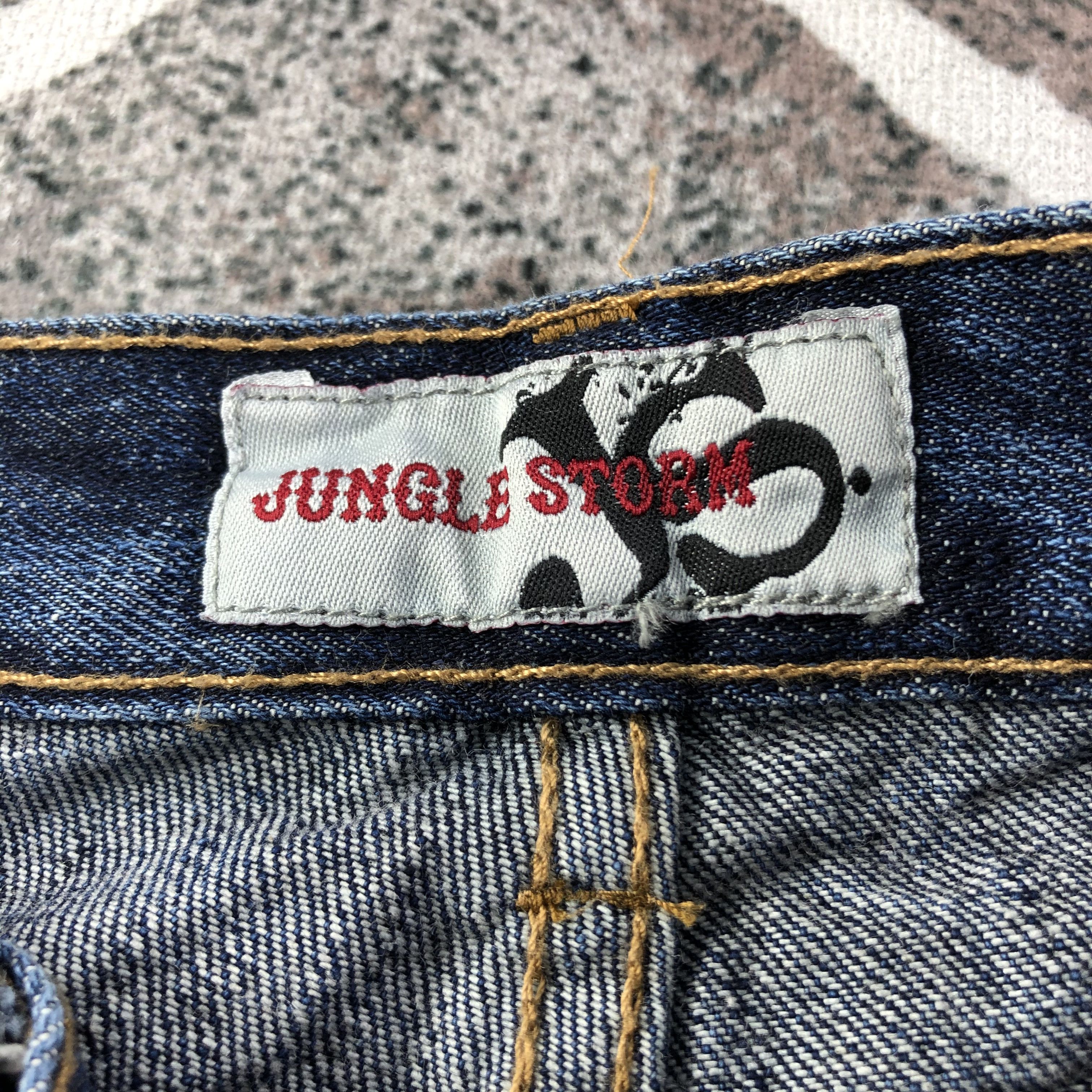 Japanese Brand Jungle Storm Jeans Double Waist Denim KJ1672 Size US 31 - 7 Thumbnail