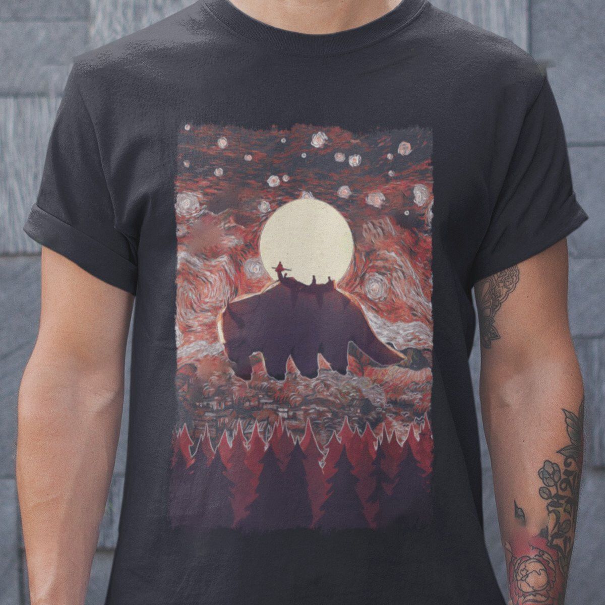 Designer × Vintage Flying Appa Starry Night T-Shirt Size US M / EU 48-50 / 2 - 1 Thumbnail