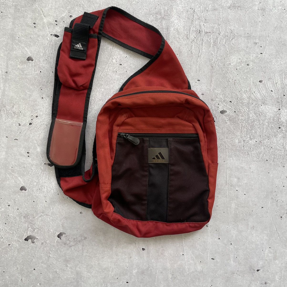 Vintage Adidas Sling Bag Y2K Messenger Bag Bag Pack Y2K in Red, Men's