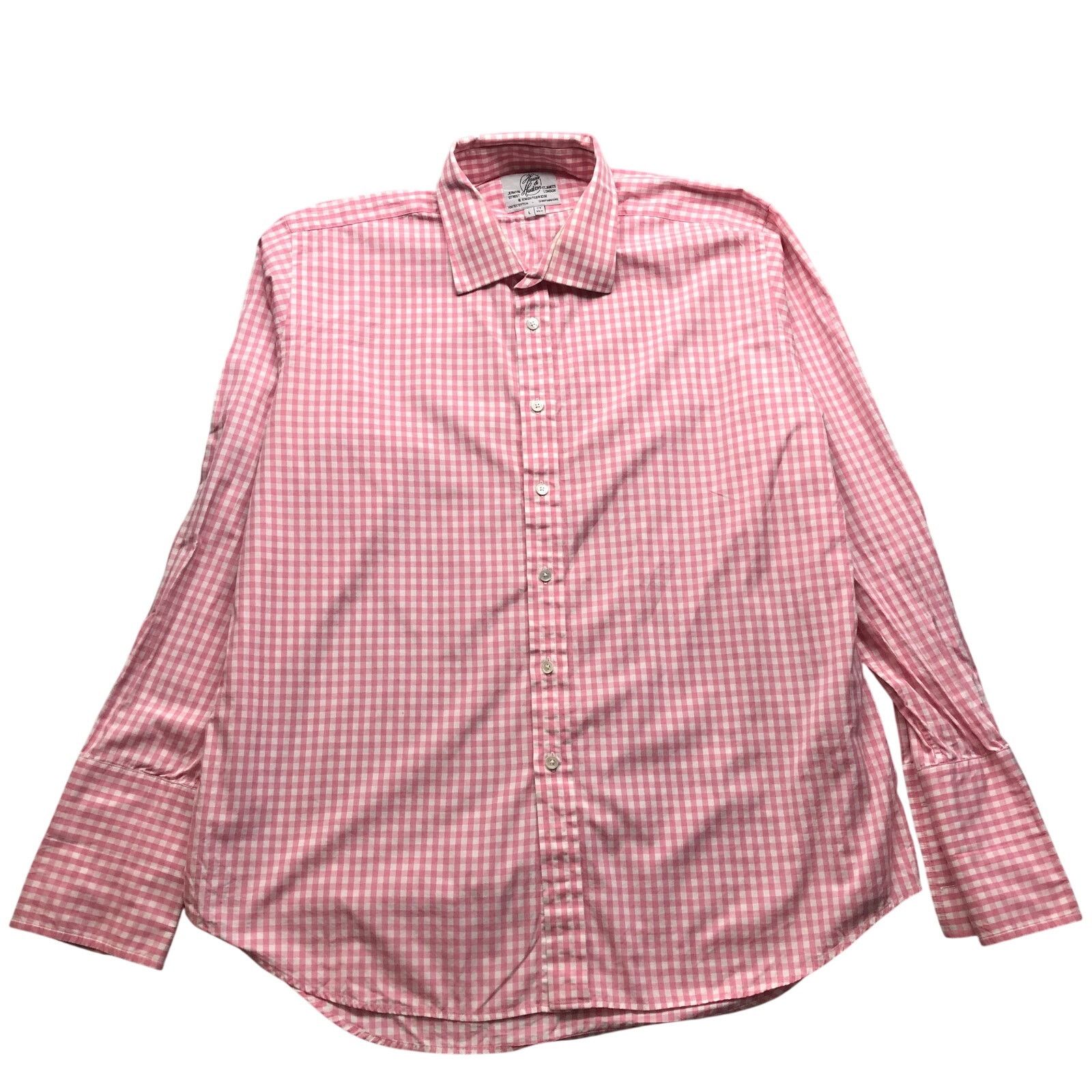 Other Harvie & Hudson Dress Button Shirt Men Large Gingham Pink Size US L / EU 52-54 / 3 - 1 Thumbnail